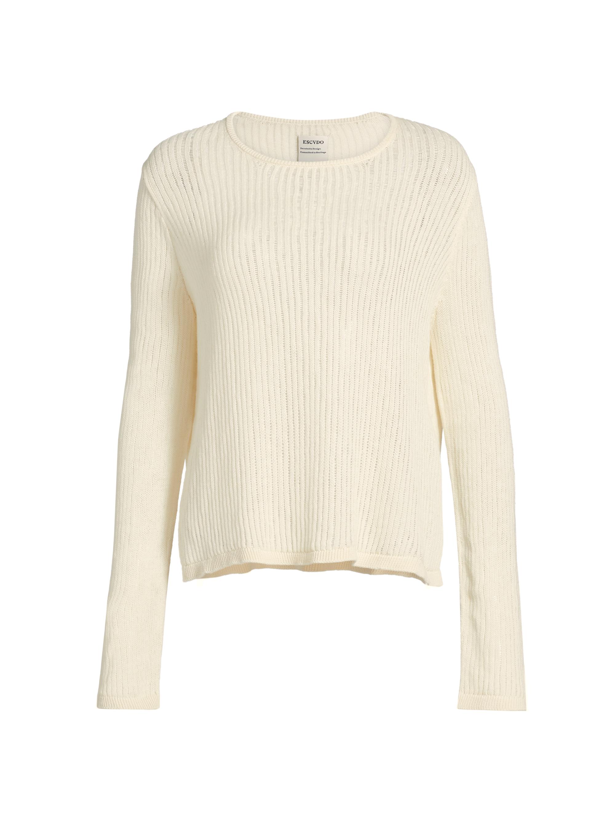 Escvdo Women's Spondylus Onda Rib-Knit Crewneck Sweater -