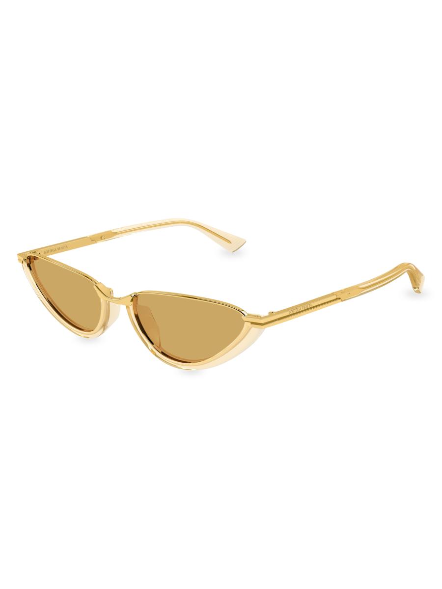 【BOTTEGA VENETA】新作 サングラス キャットアイ メタル Gold Bottega Veneta Metal Combi 56MM Cat-Eye Sunglasses | Saks