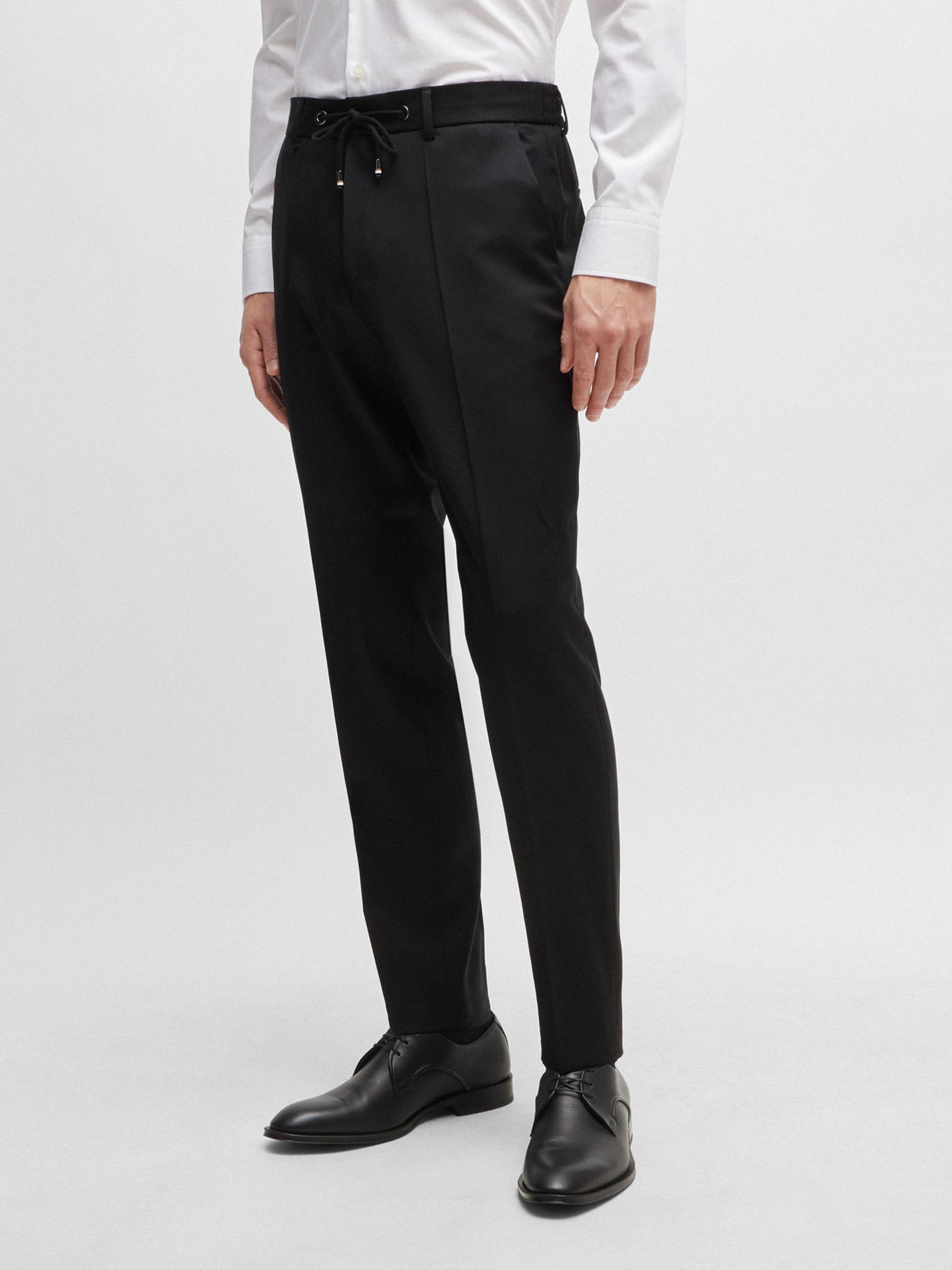 BOSS Drawstring Trousers in Virgin Wool Serge | Saks Fifth Avenue