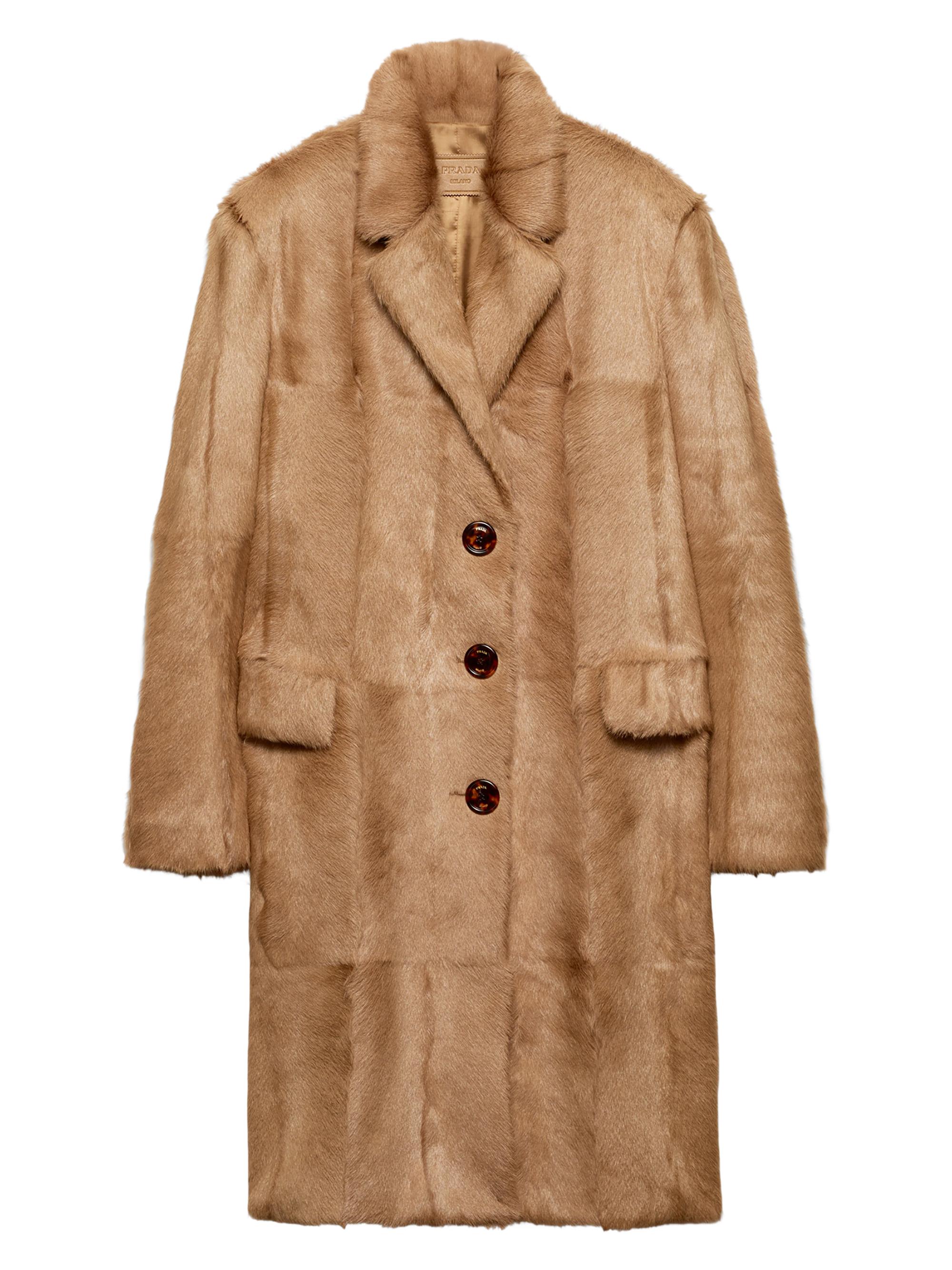 Prada Women's Leather Coat - Brown