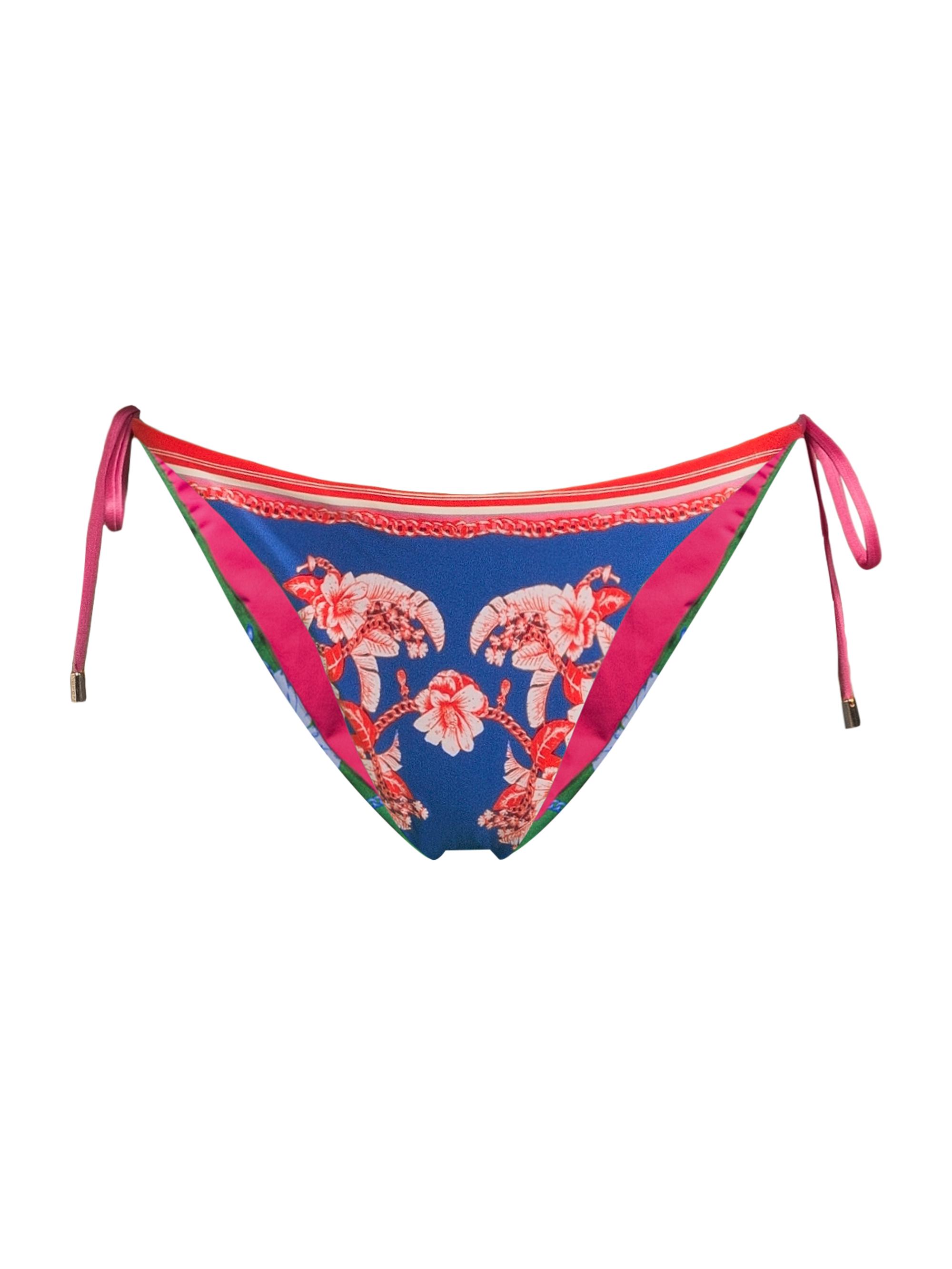 Farm Rio Women's Floral Mixed Scarves Bikini Bottom