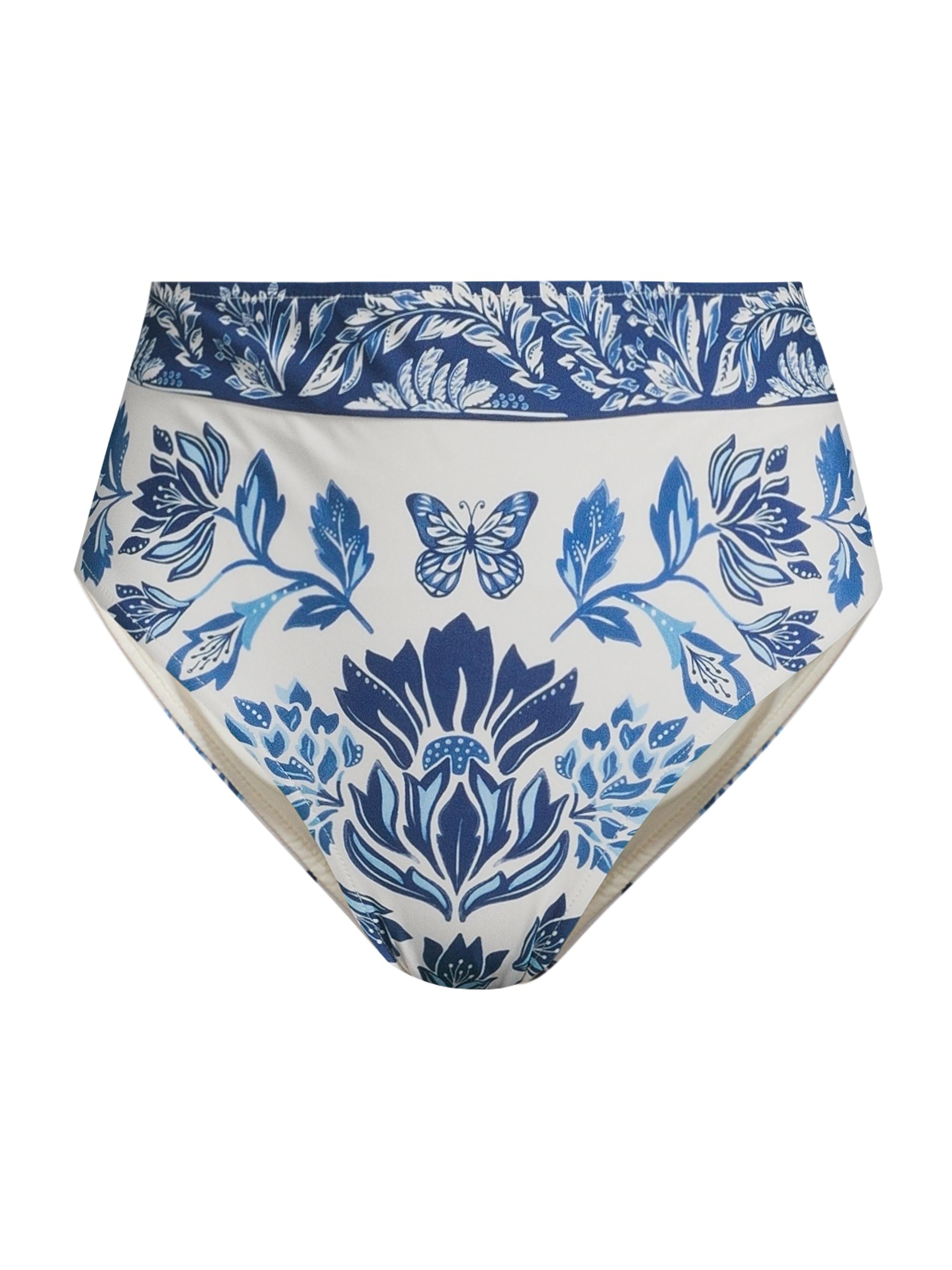 Farm Rio Women's Tapestry High-Rise Bikini Bottom - Off White
