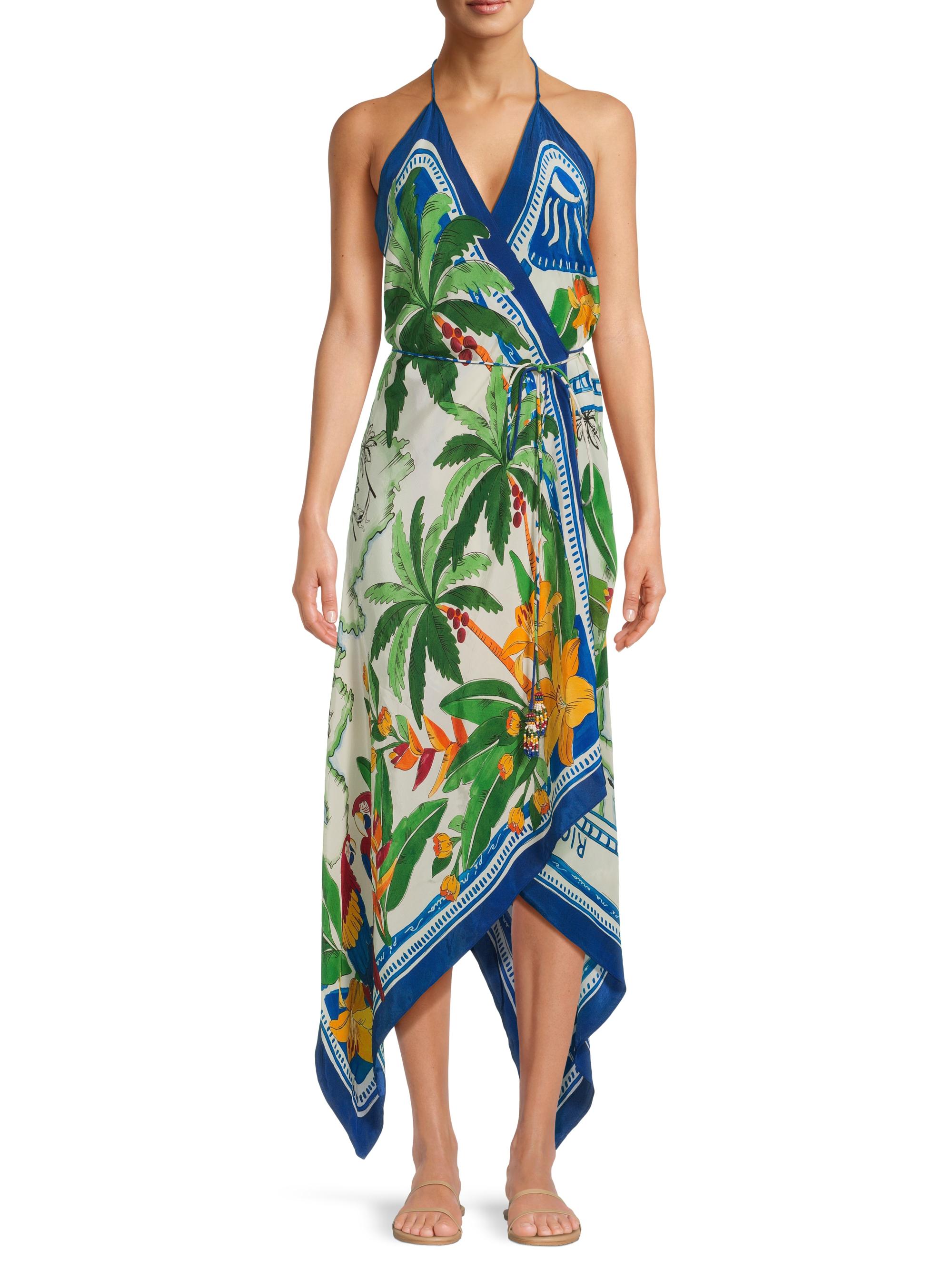 Farm Rio Tropical Destination Handkerchief Cover-Up Maxi Dress | Saks Fifth  Avenue