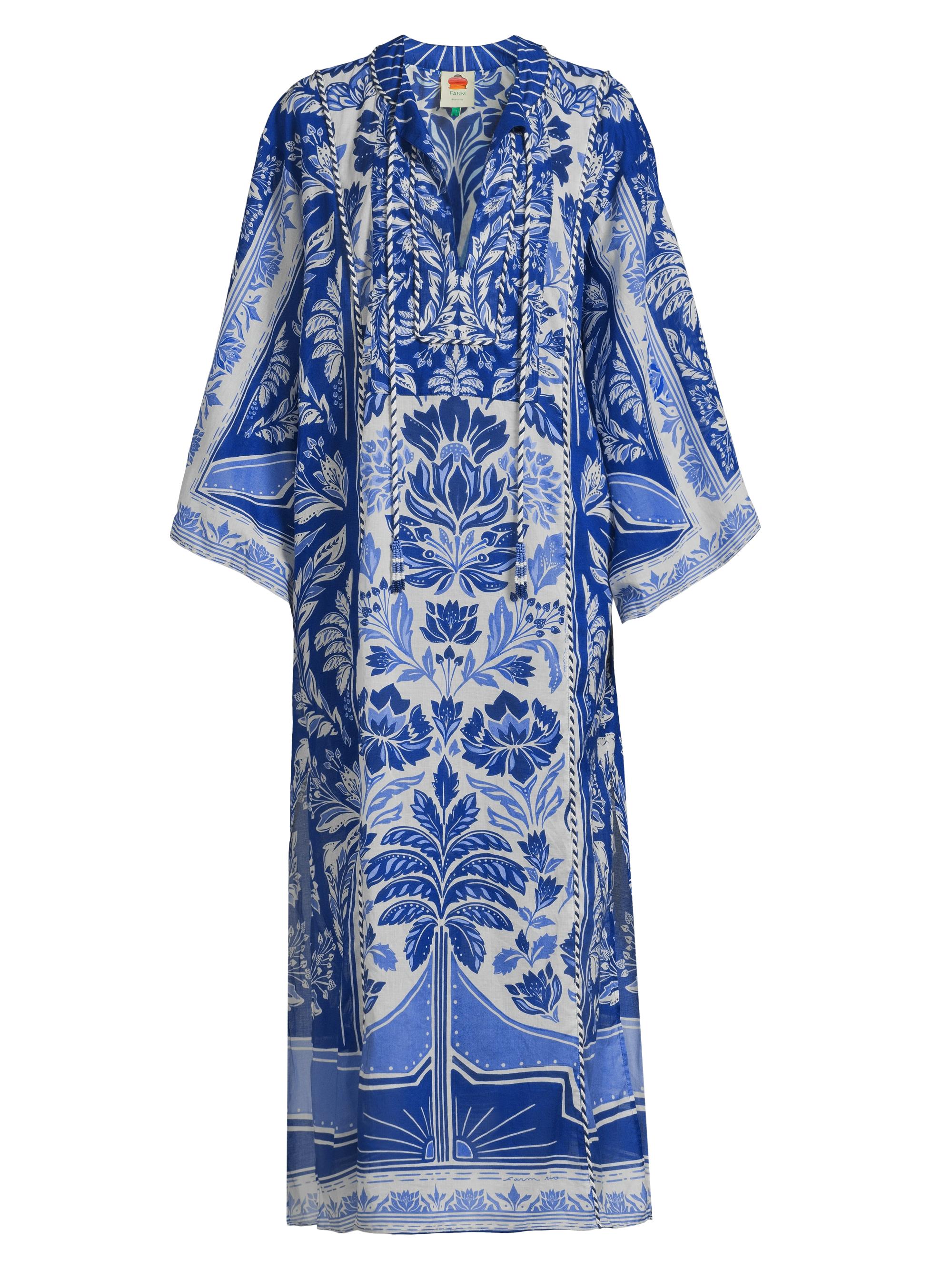 Farm Rio Women's Delicate Tapestry Cover-Up Long Dress - Off White