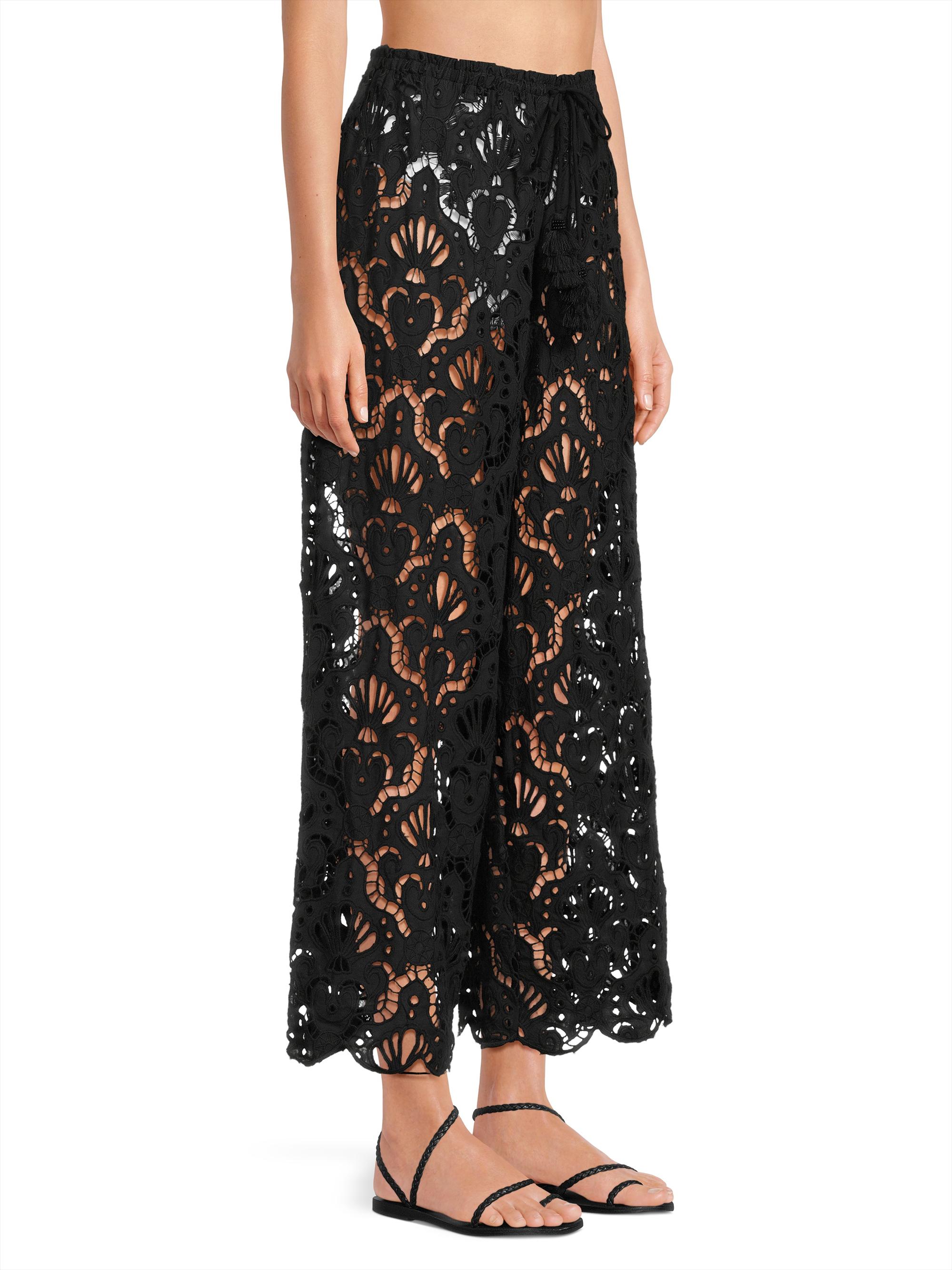 Farm Rio Seashell Lace Eyelet Cover-Up Pants | Saks Fifth Avenue