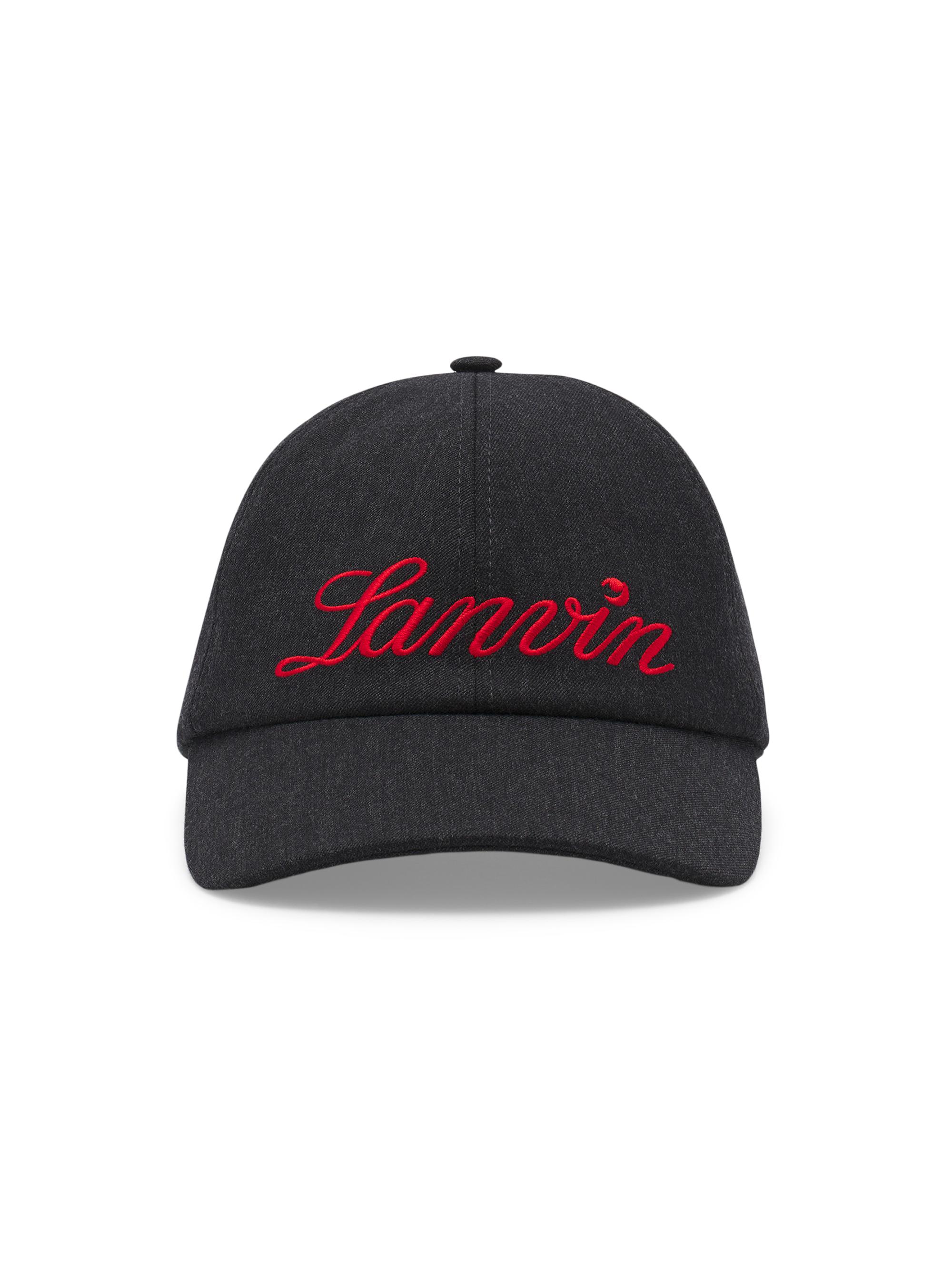 Lanvin Women's Script Wool Cap - Anthracite Red