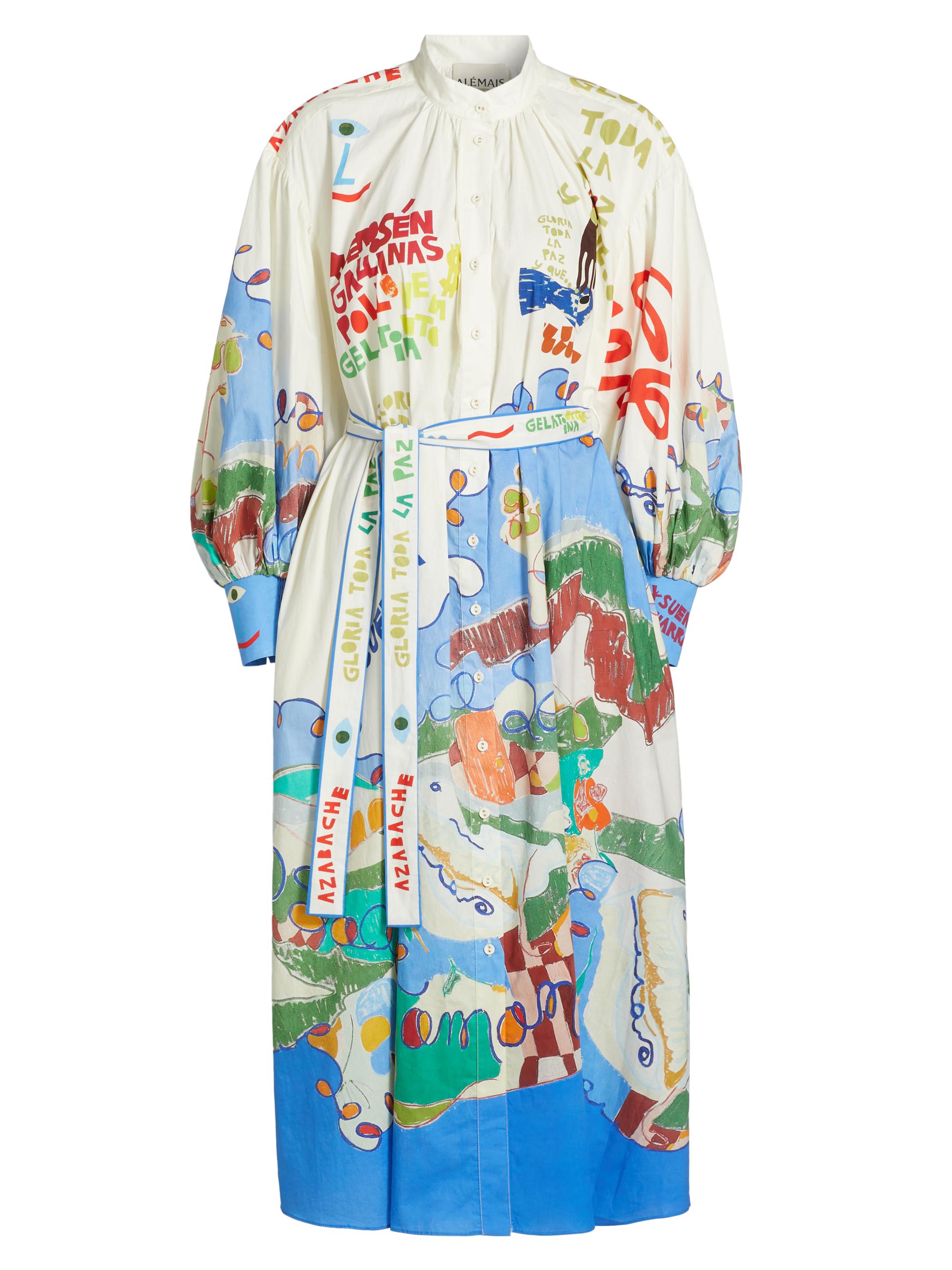 ALEMAIS Women's Nadia Graphic Cotton Shirtdress