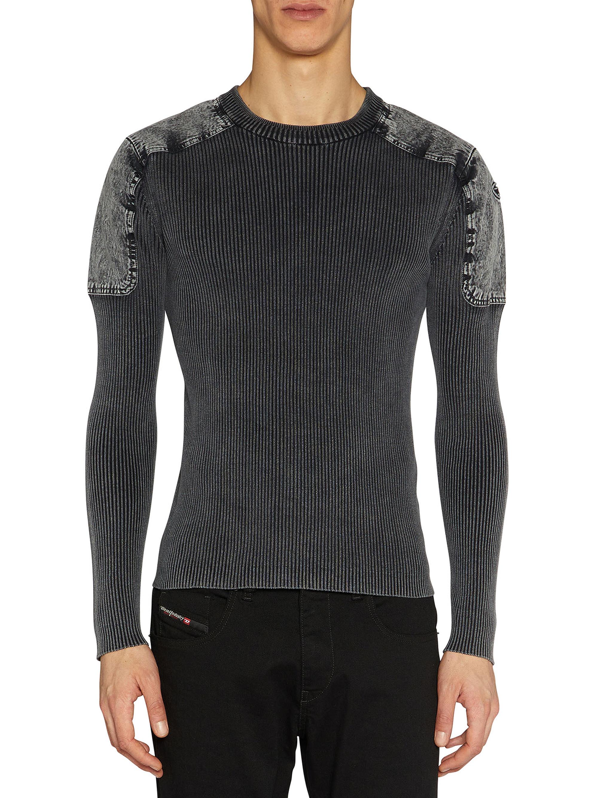 Diesel Men's Martin Rib-Knit Crewneck Top - Black