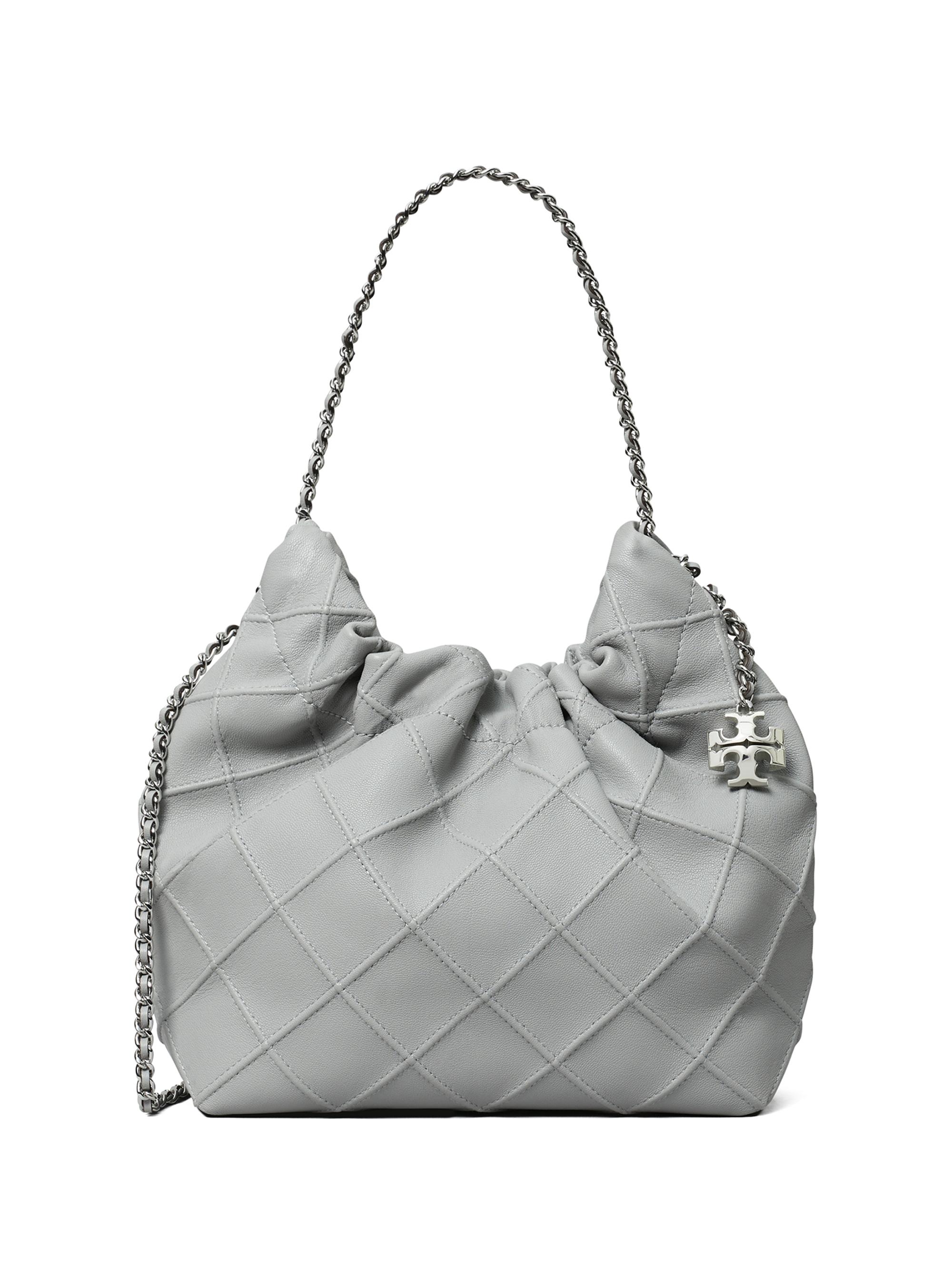 Tory Burch Women's Fleming Mini Leather Hobo Bag - Black