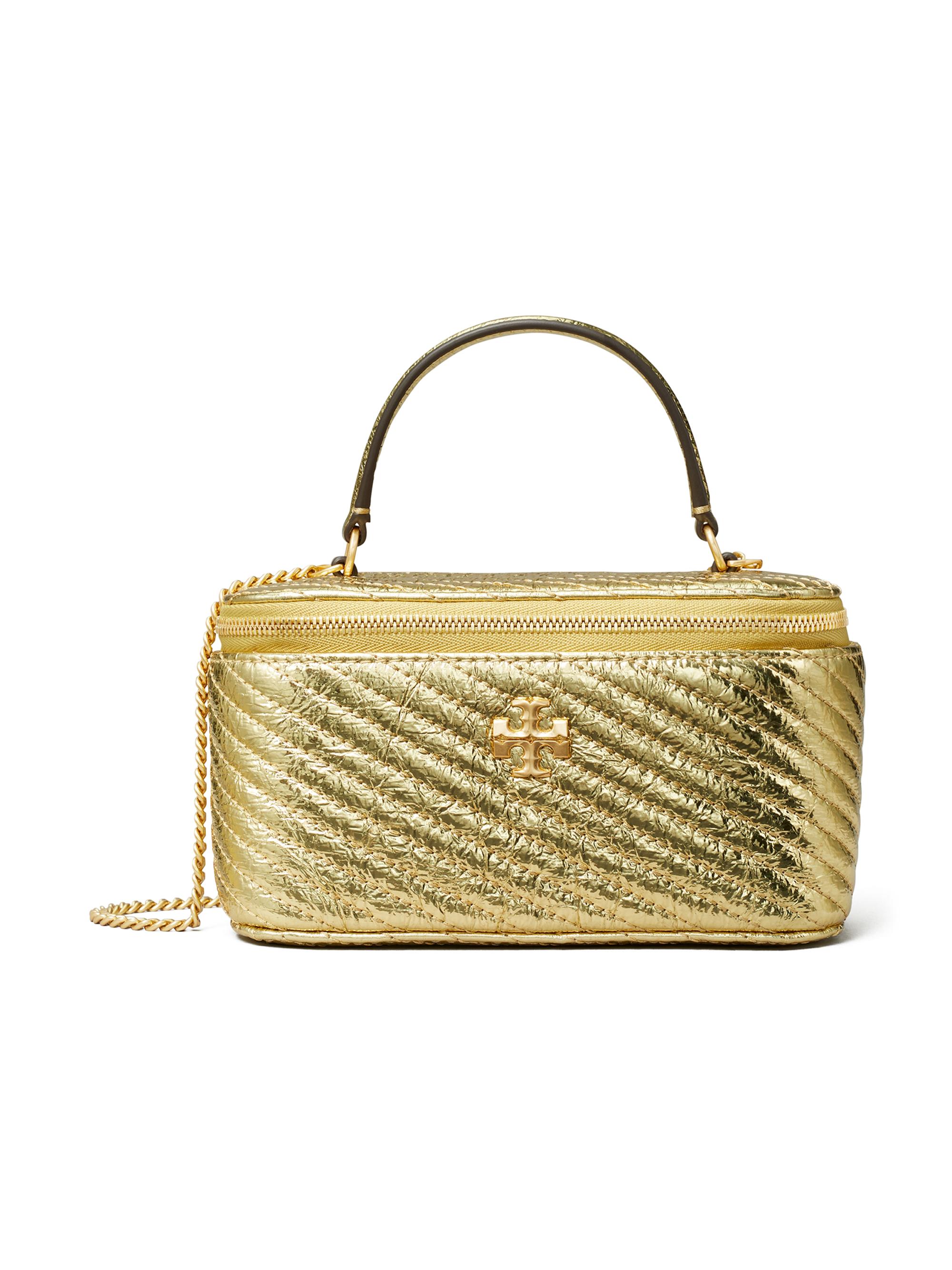 Tory Burch Women's Kira Metallic Quilted Leather Vanity Bag - Gold