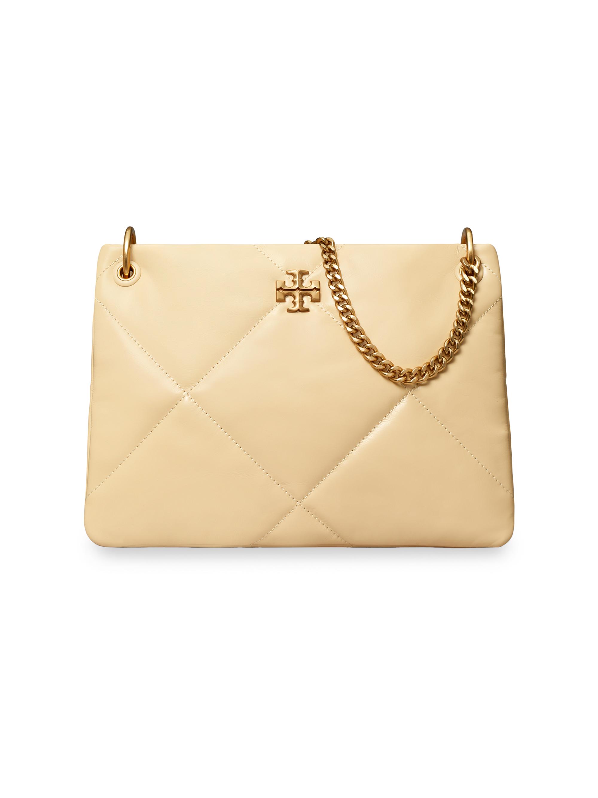 Tory Burch Women's  Kira Diamond Leather Hobo Bag - Vanilla Soft Serve