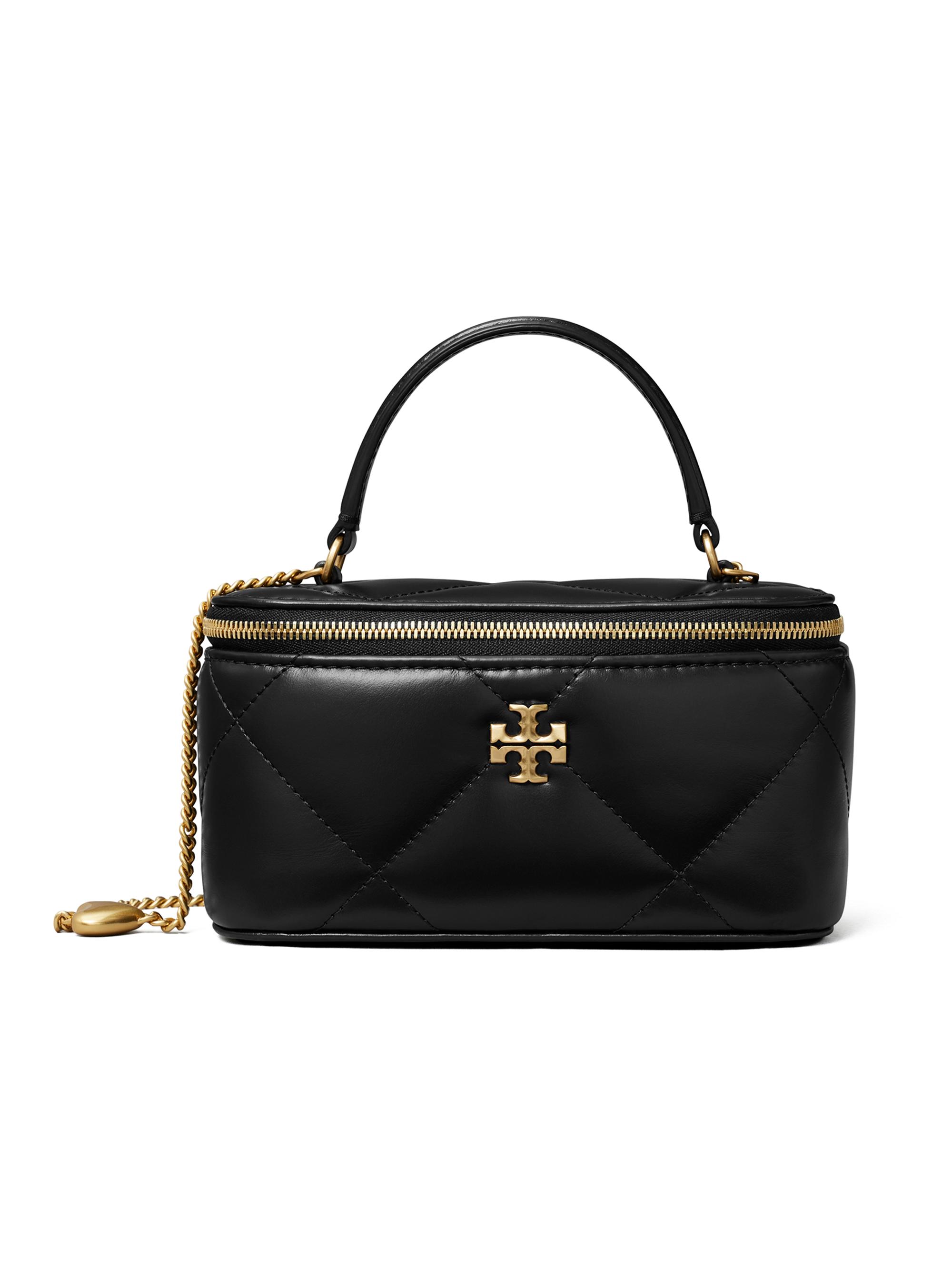 Tory Burch Women's Kira Charm Quilted Vanity Case - Black