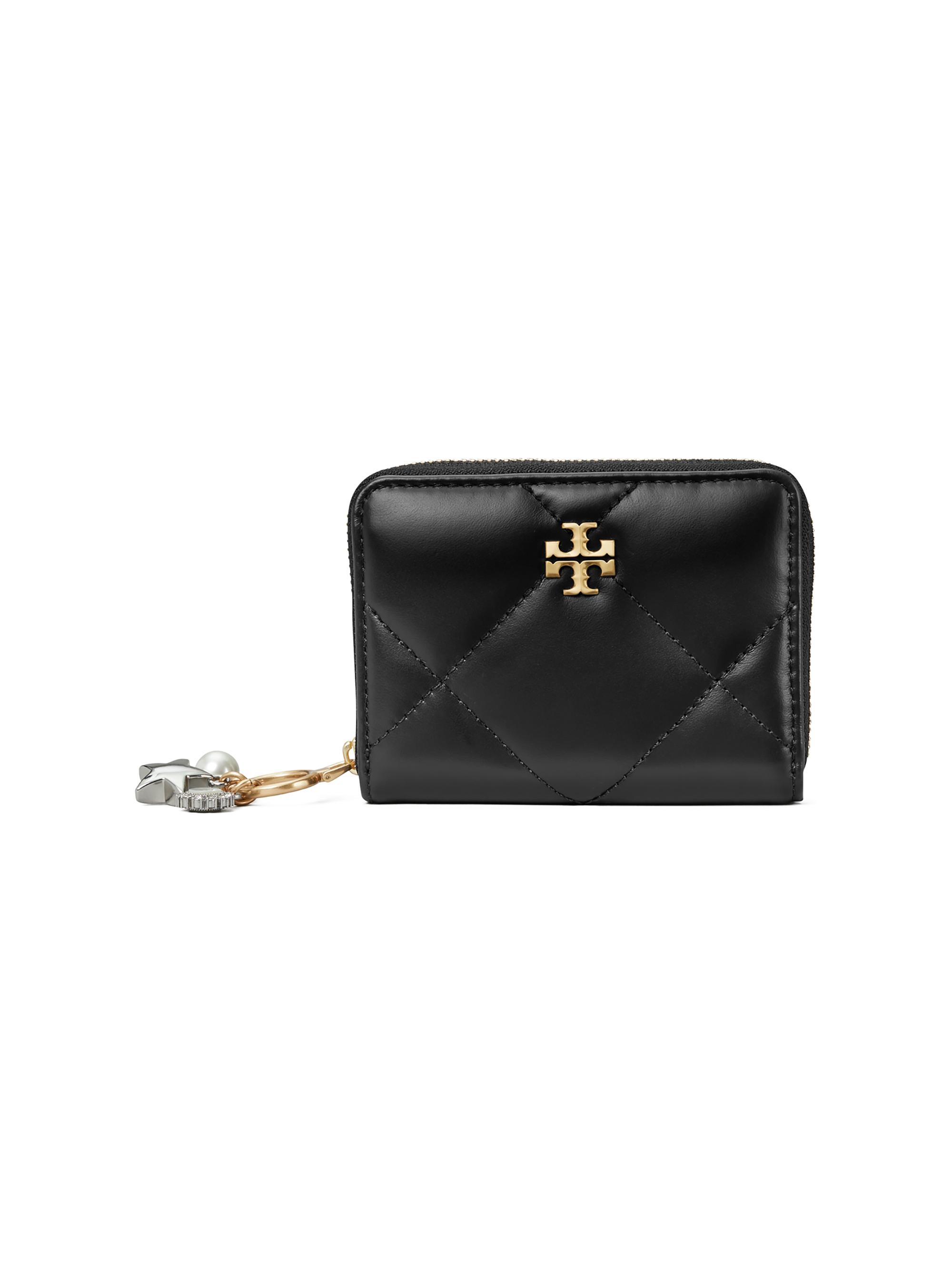 Tory Burch Women's Kira Diamond Leather Charm Wallet - Black