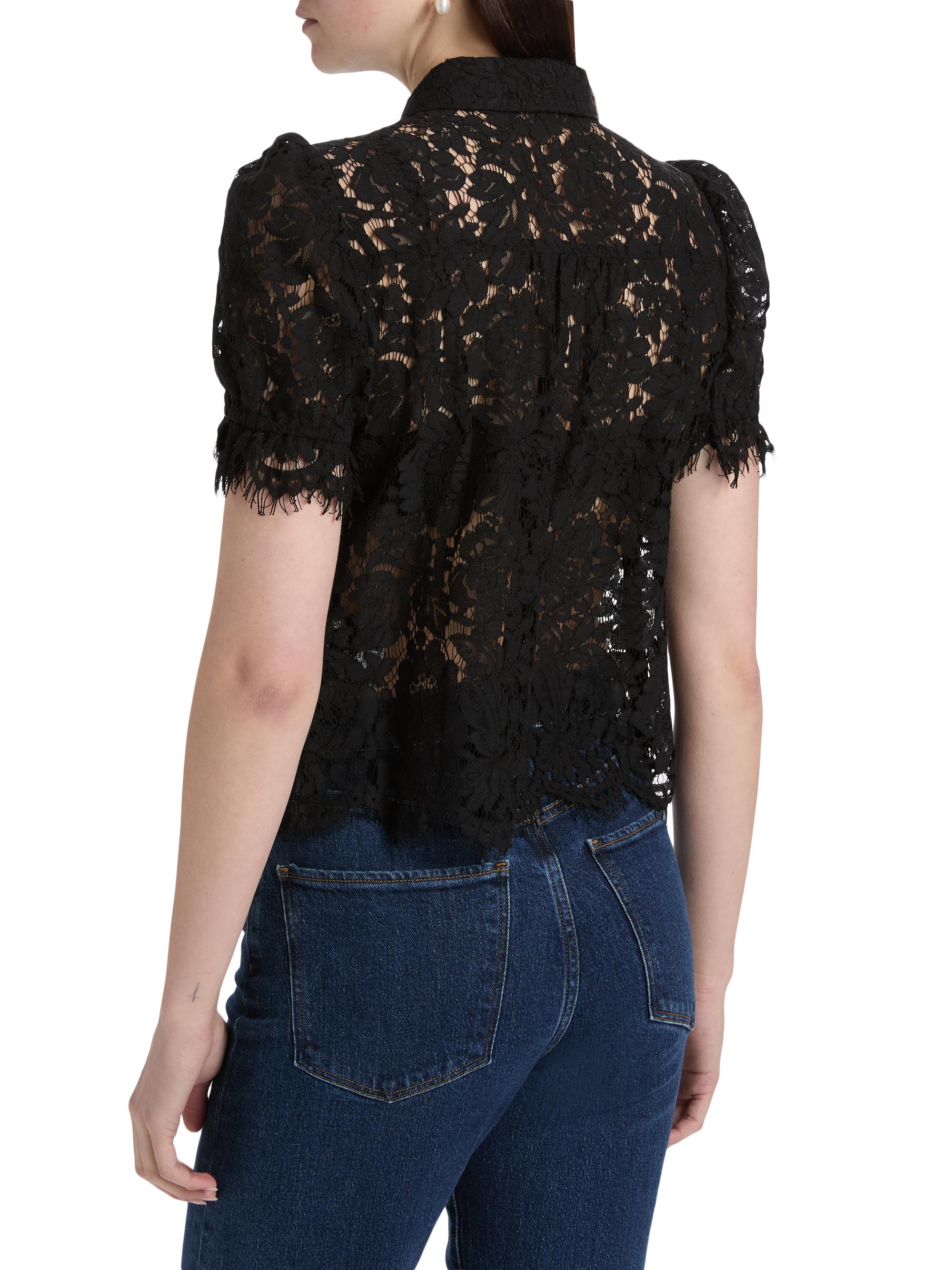 Generation Love Mina Lace Button-Front Top | Saks Fifth Avenue