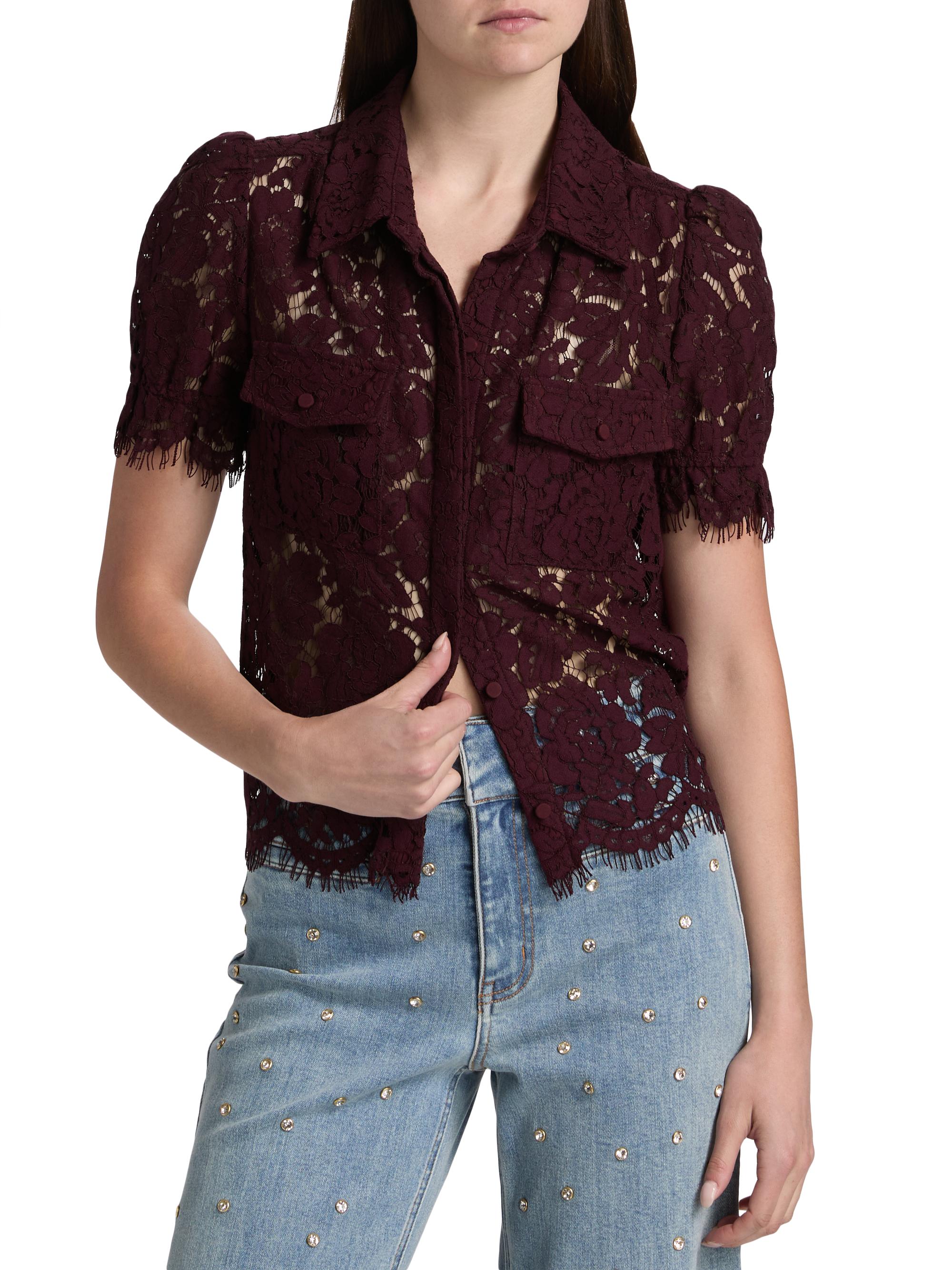 トップス G tech magnet under lace tops THEREDTHREAD / ザレッド