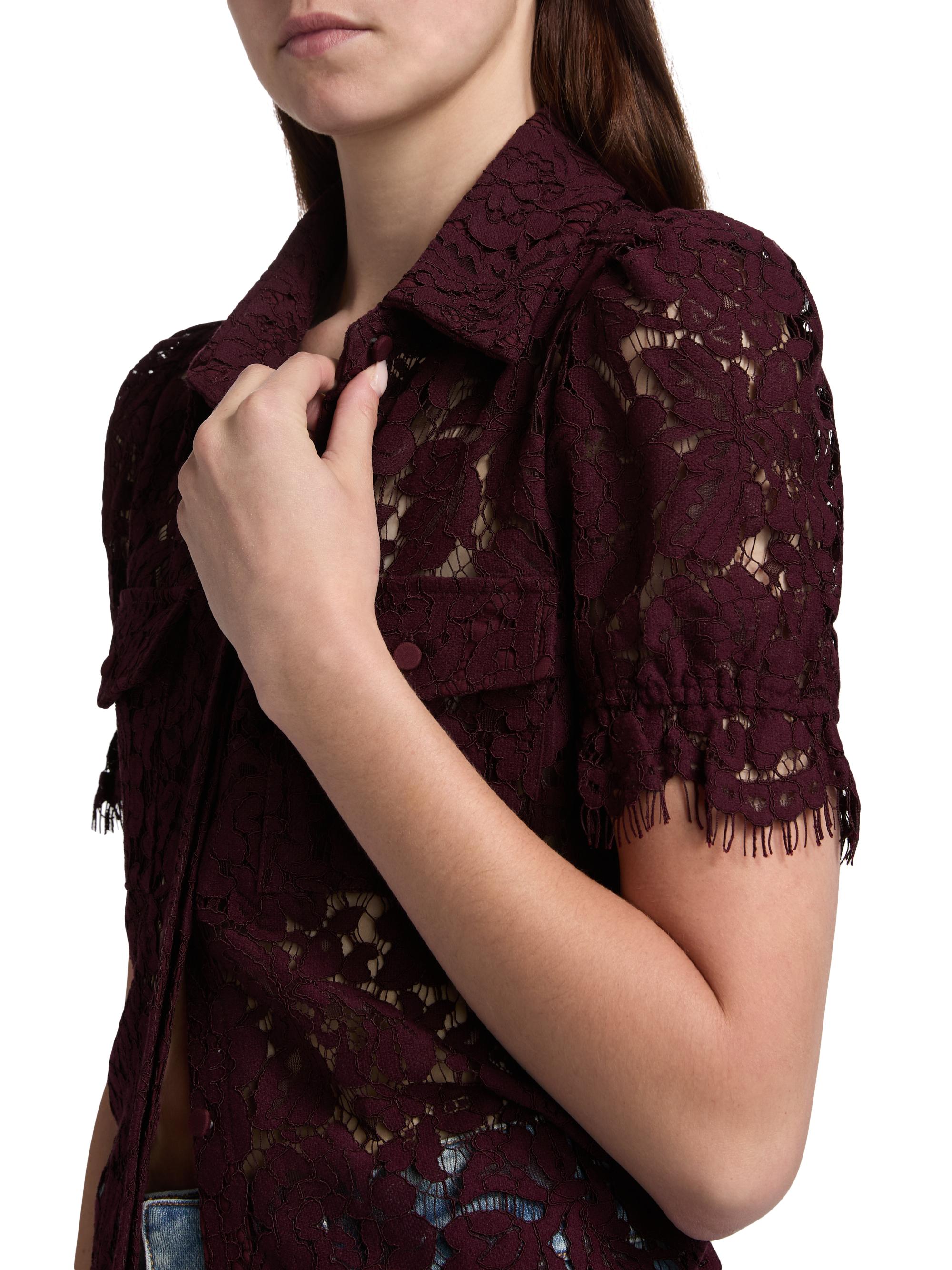 Generation Love Mina Lace Button-Front Top | Saks Fifth Avenue