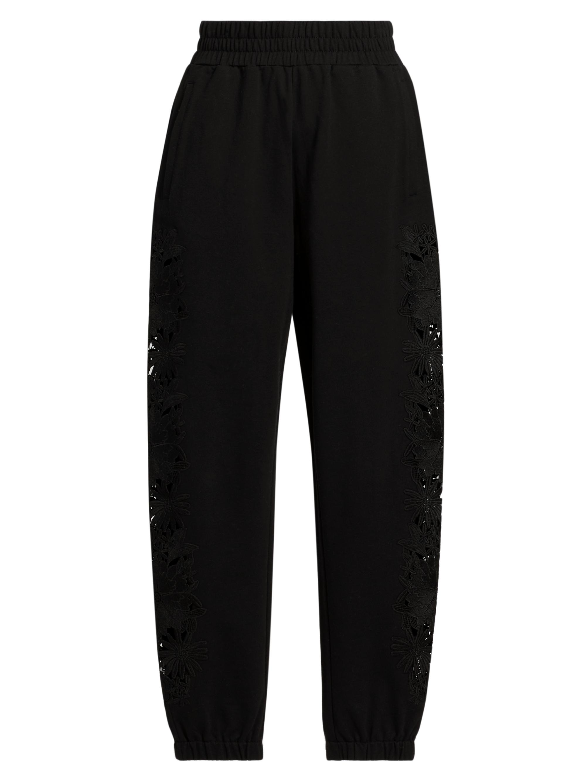Generation Love Women's Winnie Lace Combo Joggers - Black