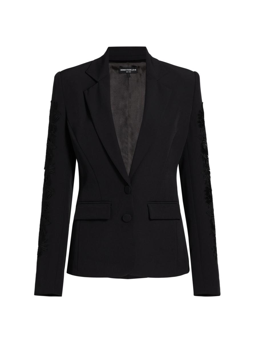 Generation Love Venturi Lace-Sleeve Blazer | Saks Fifth Avenue