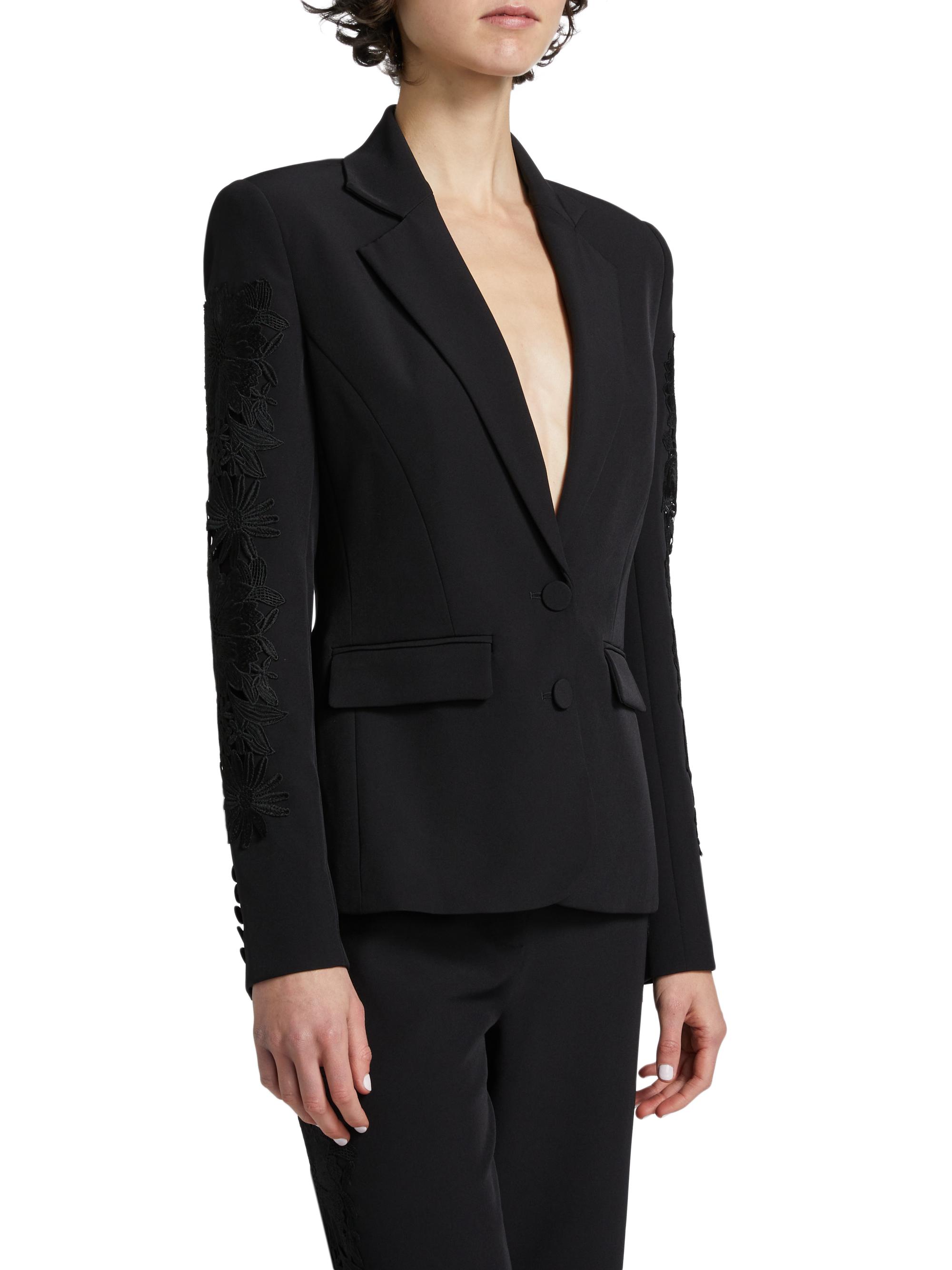 Generation Love Venturi Lace-Sleeve Blazer | Saks Fifth Avenue