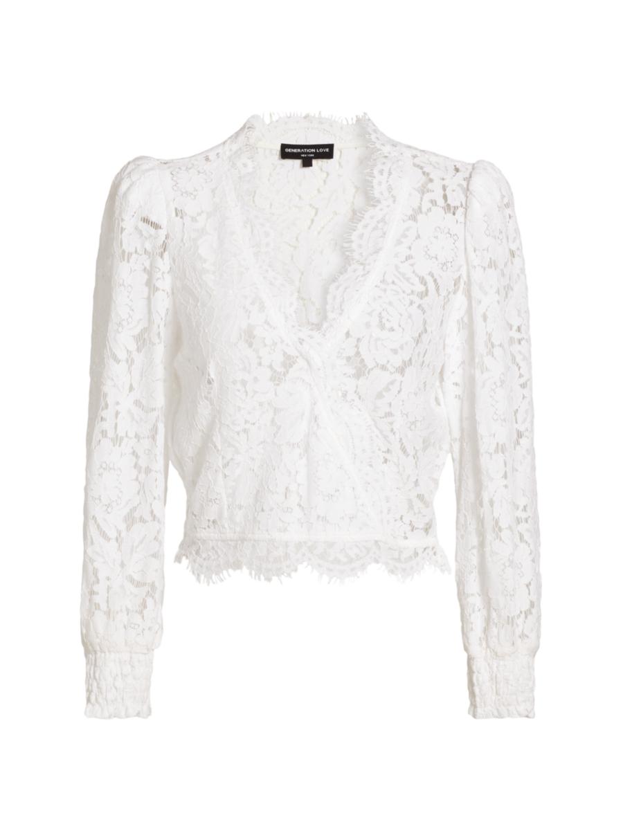 Shop Generation Love Kairi Lace Wrap-Style Top | Saks Fifth