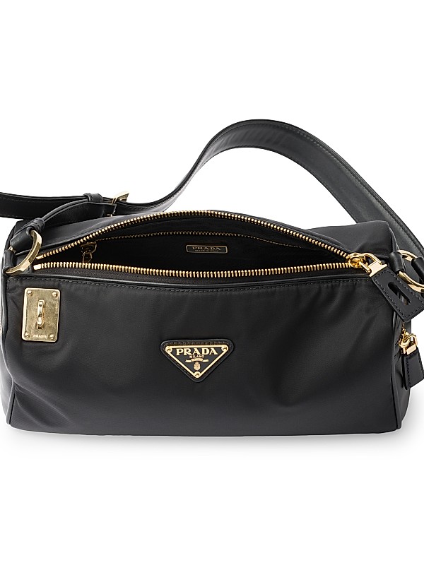 Shop Prada Medium Re-Nylon and Leather Shoulder Bag | Saks Shop Prada Medium Re-Nylon and Leather Shoulder Bag | Saks