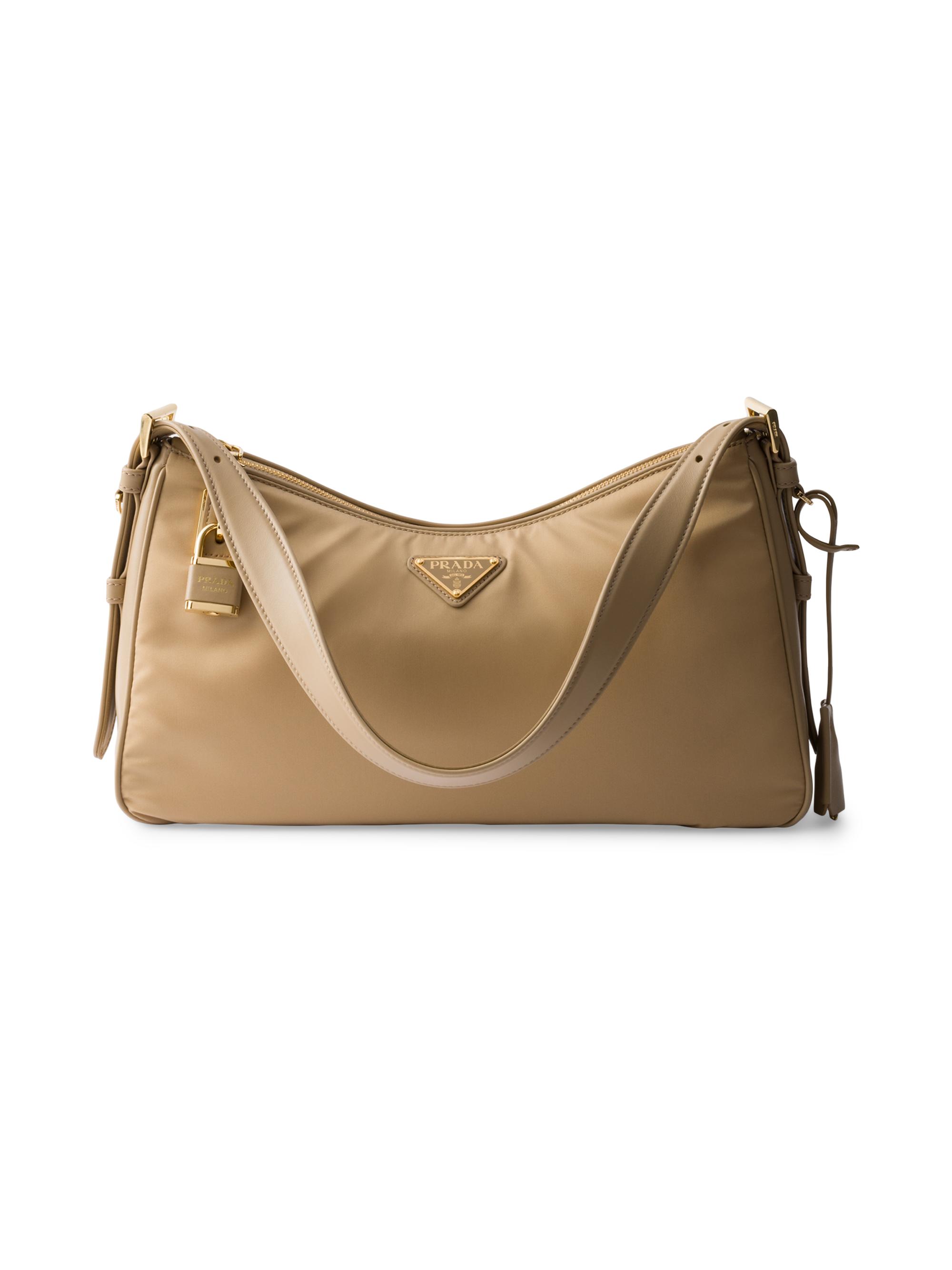 Prada Women's  Re-Nylon and Leather Shoulder Bag - Brown