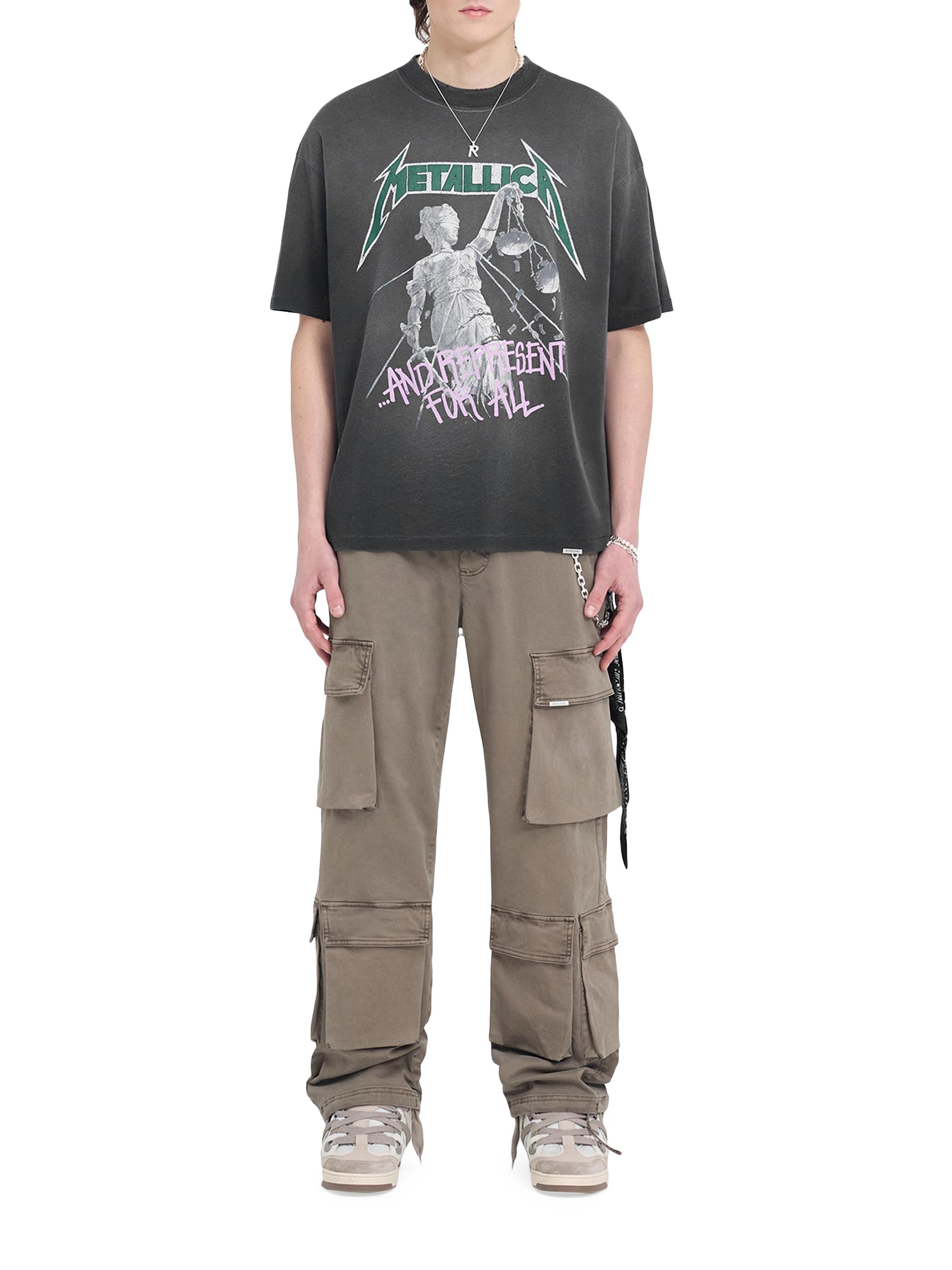 Represent Men's Metallica Justice T-Shirt - Stained Black