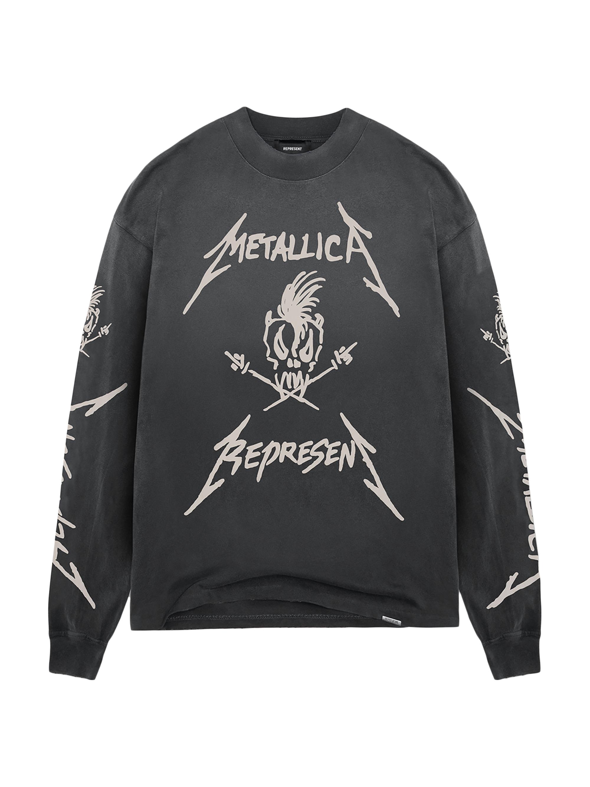 Represent Men's Metallica Garage Inc Long-Sleeve T-Shirt - Stained Black