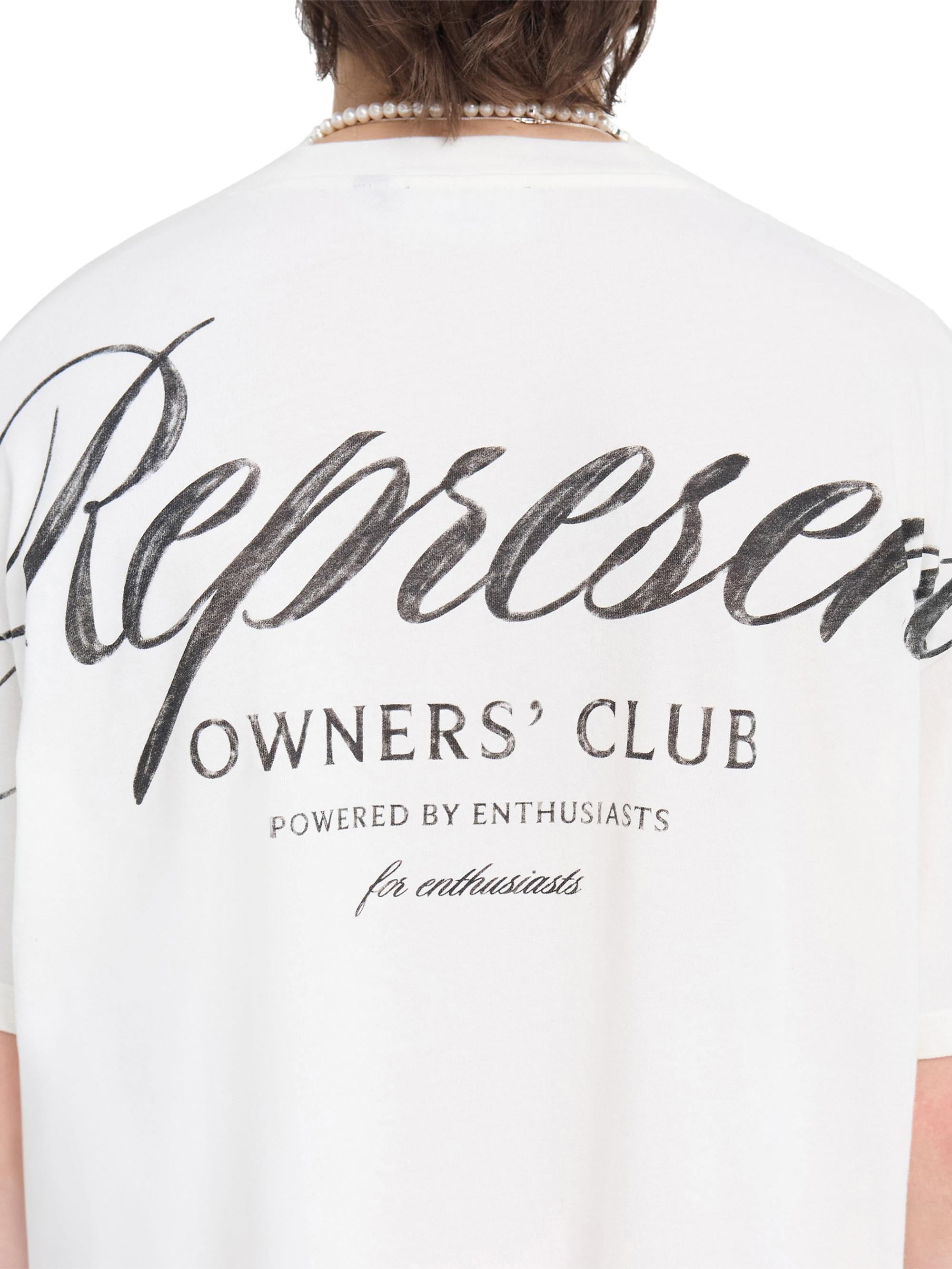Represent Men's  Owners Club Script T-Shirt - Flat White | Thumbnail 7
