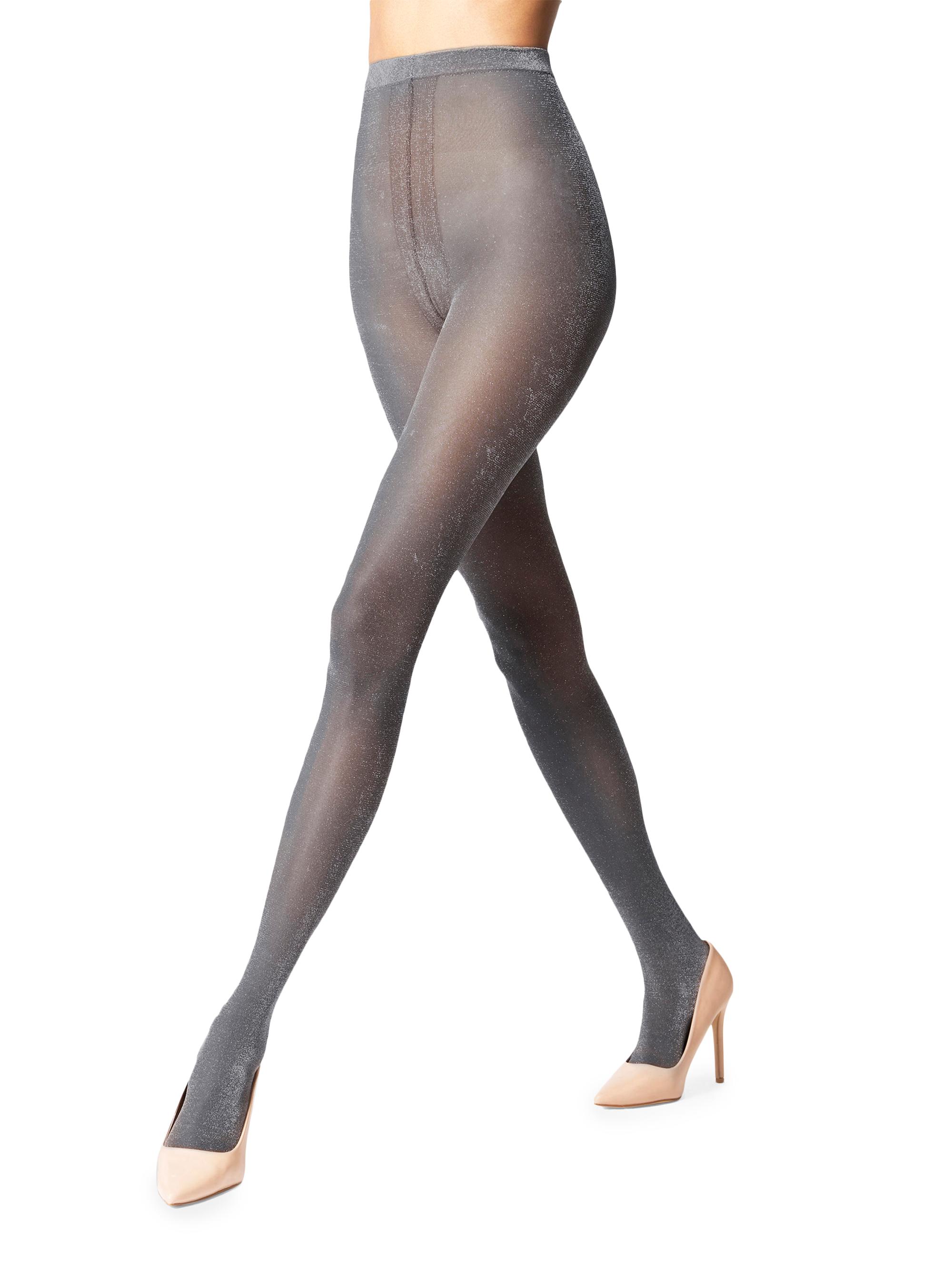 Wolford Women's Shimmer Tights - Black Silver Lurex | Thumbnail 3