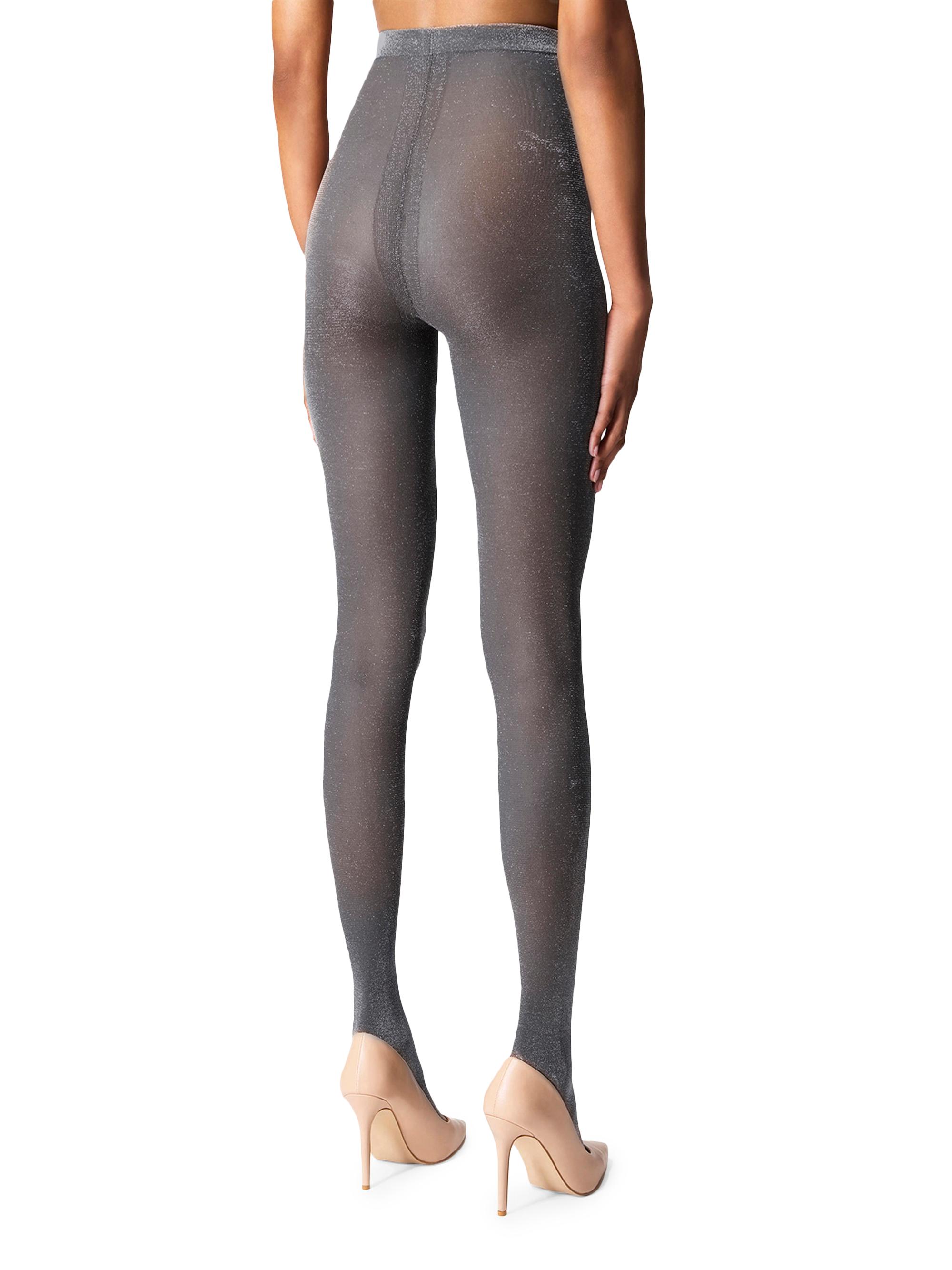Wolford Women's Shimmer Tights - Black Silver Lurex | Thumbnail 4