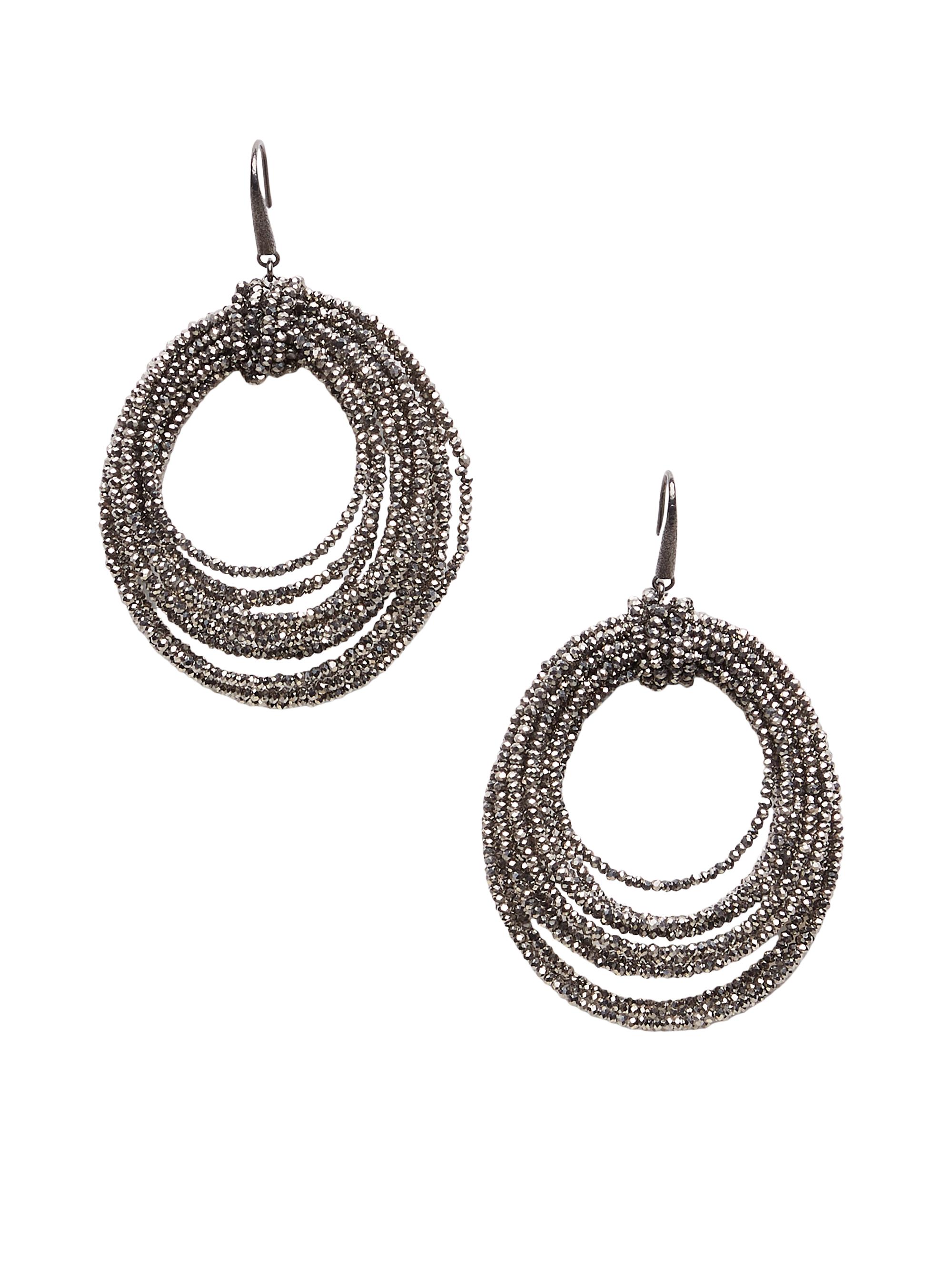 Brunello Cucinelli Women's Vetro Hoop Earrings - Glass