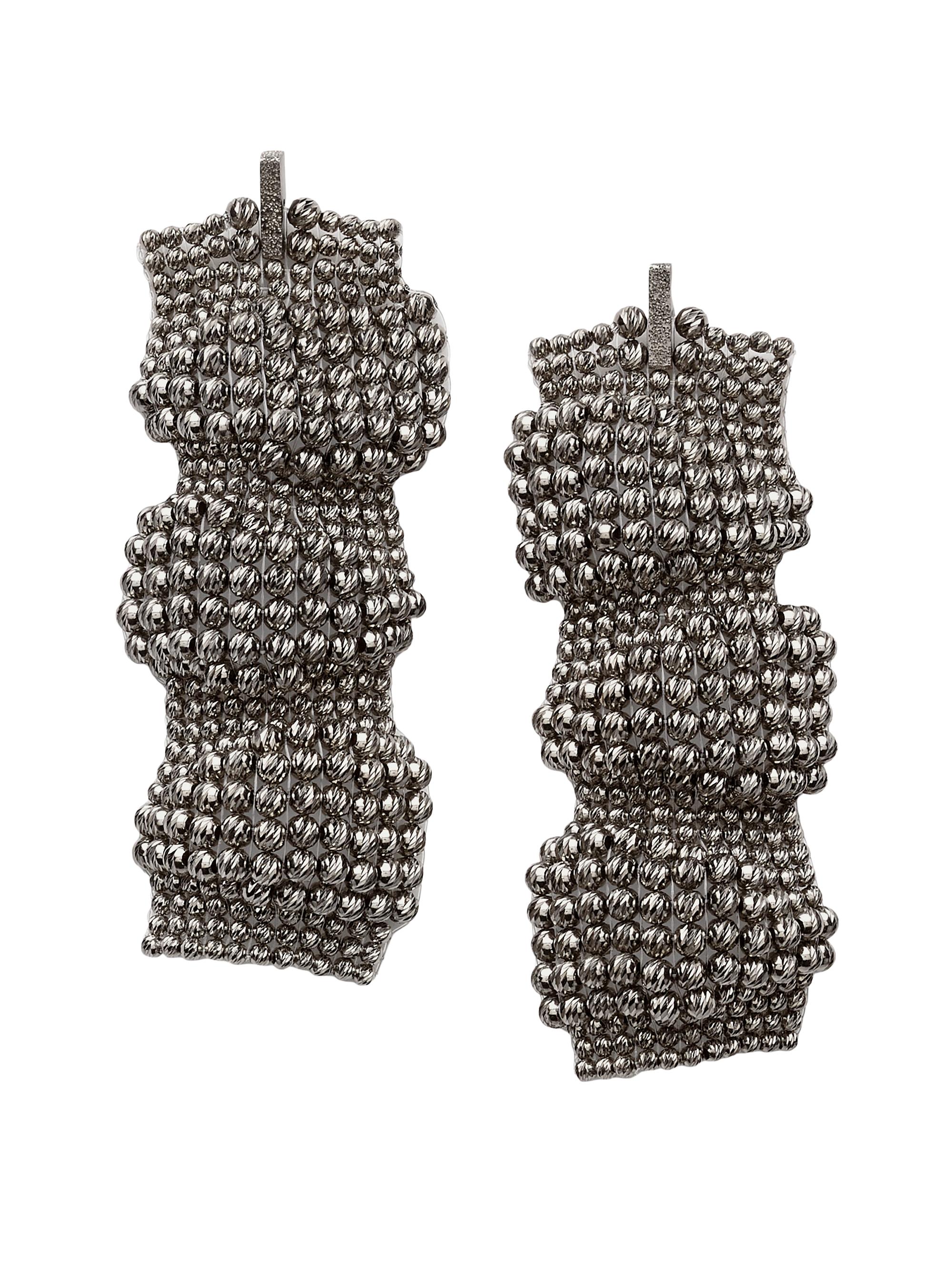 Brunello Cucinelli Women's Sterling Silver Sculptured Earrings - Silver