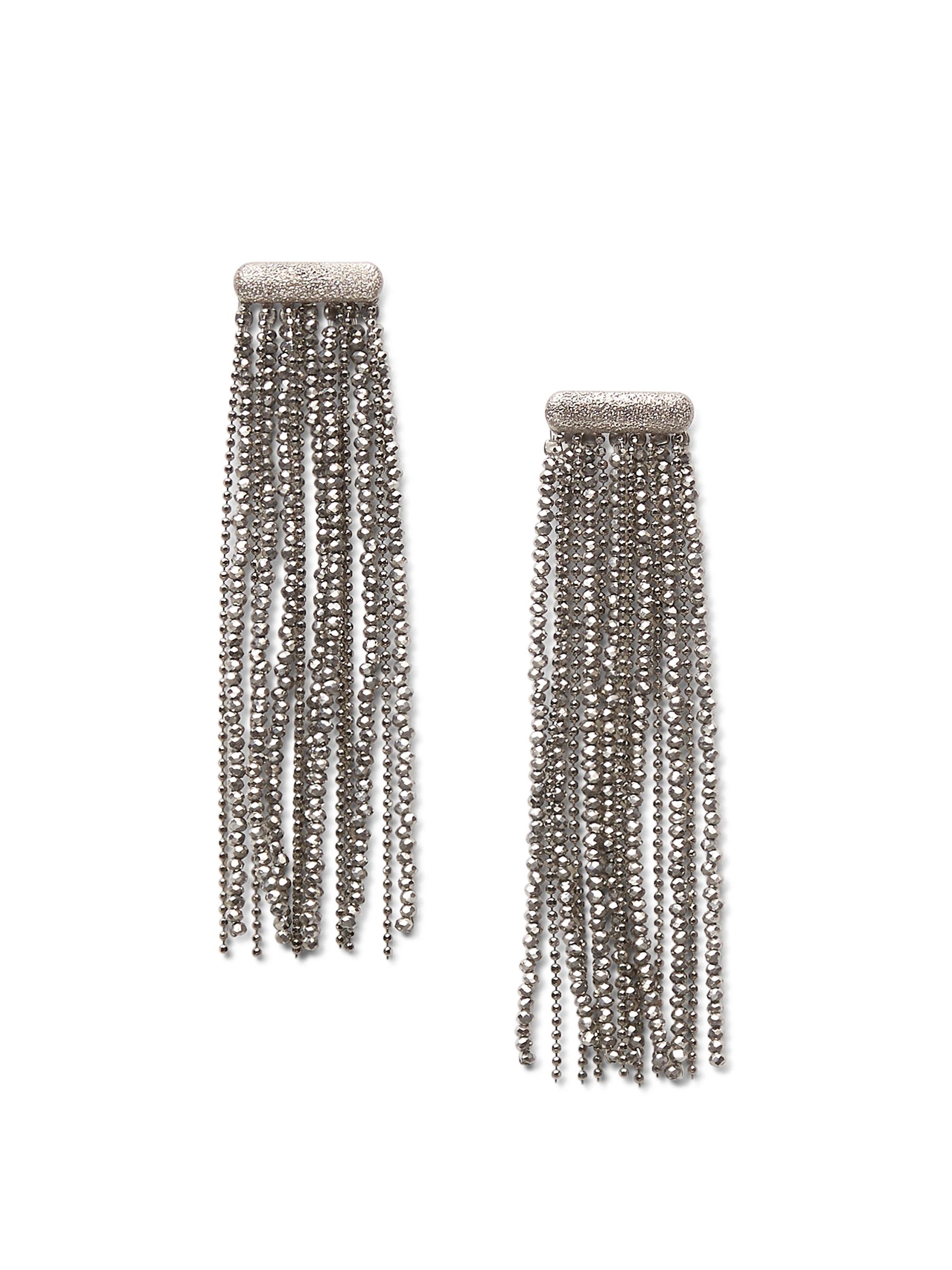 Brunello Cucinelli Women's Vetro and Sterling Silver Earrings - Silver