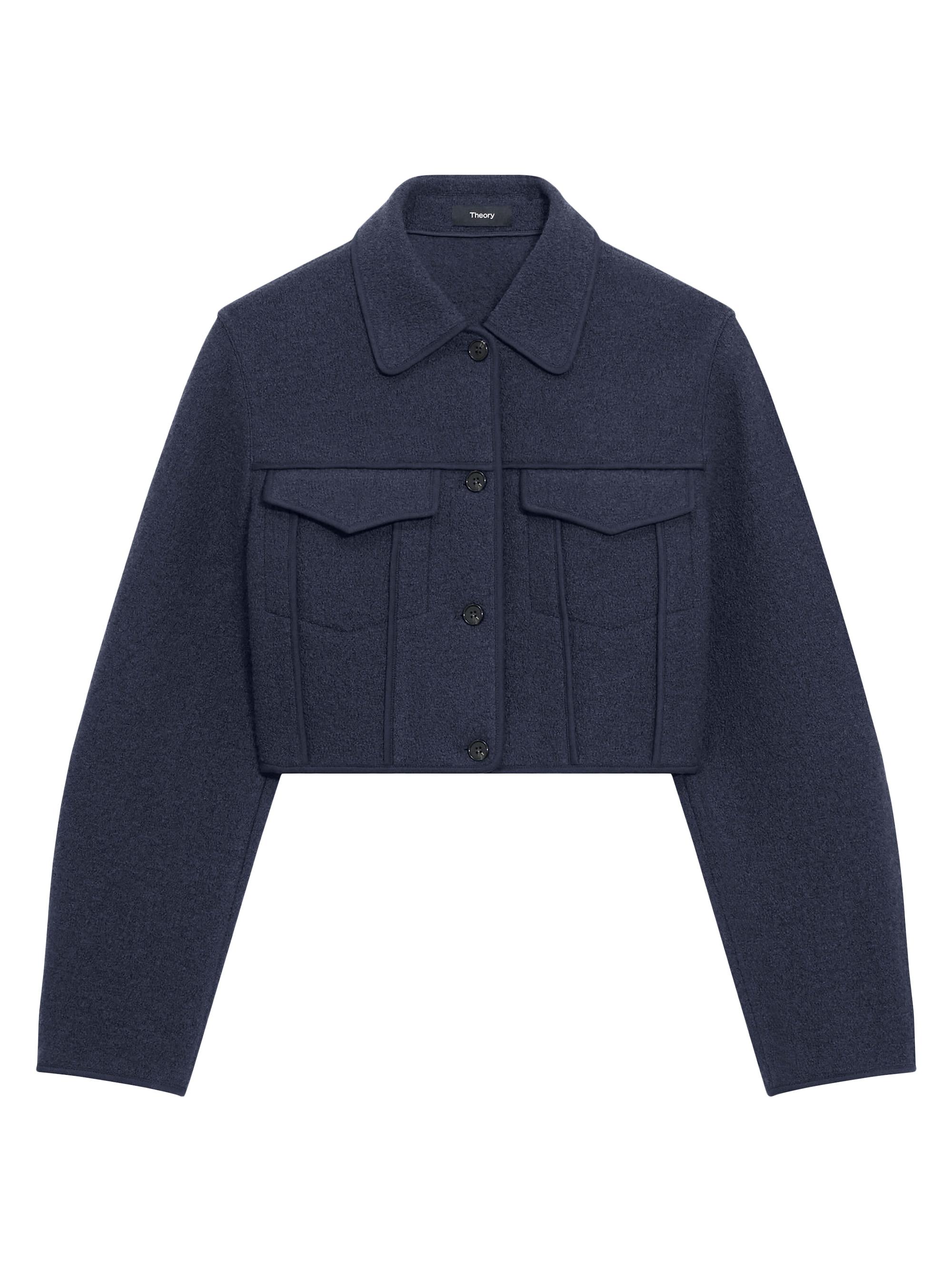 Theory Wool-Blend Tweed Crop Jacket | Saks Fifth Avenue