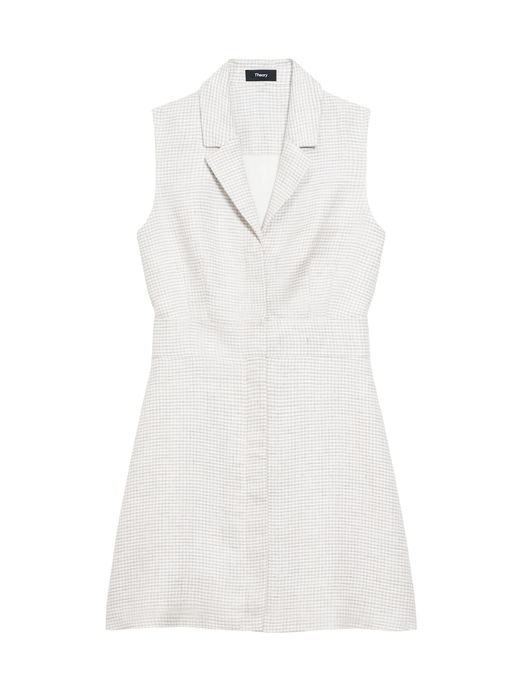 Theory Women's Gingham Sleeveless Minidress - Platinum Multi