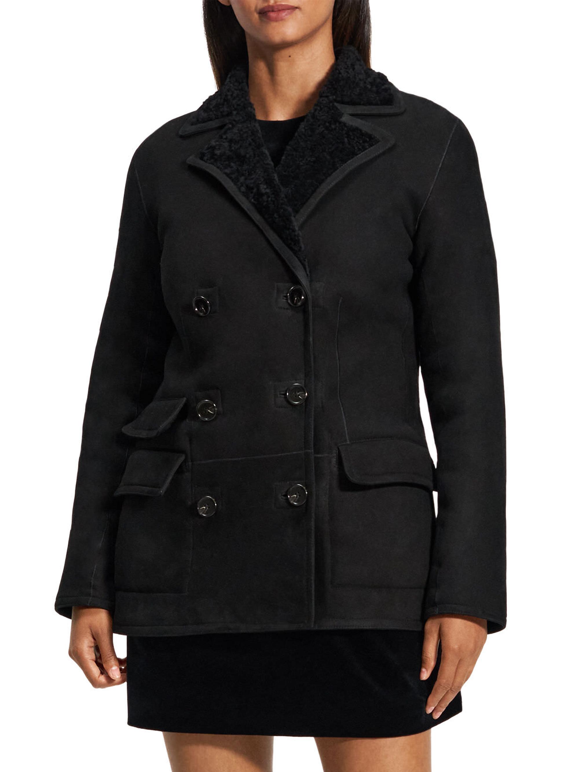 Theory Reversible Peacoat Double-Breasted Coat | Saks Fifth Avenue
