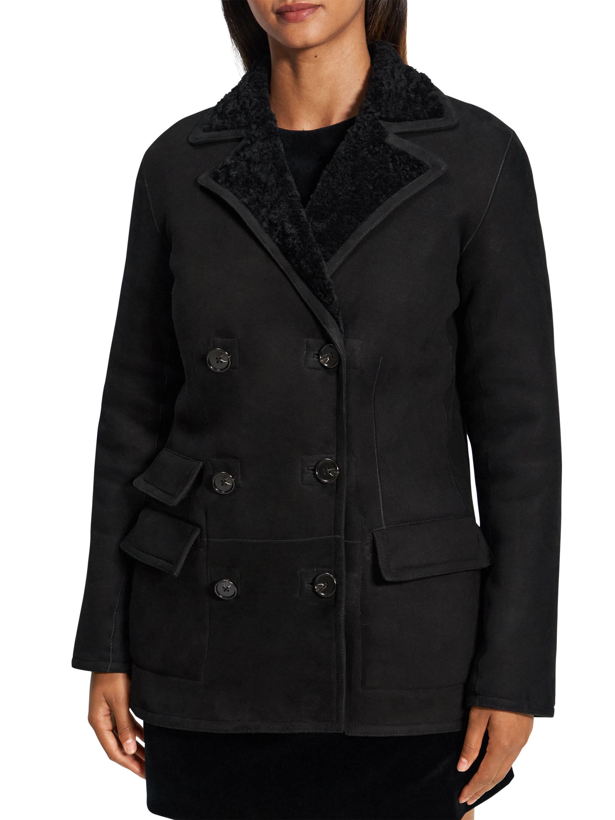 Theory Reversible Peacoat Double-Breasted Coat | Saks Fifth Avenue