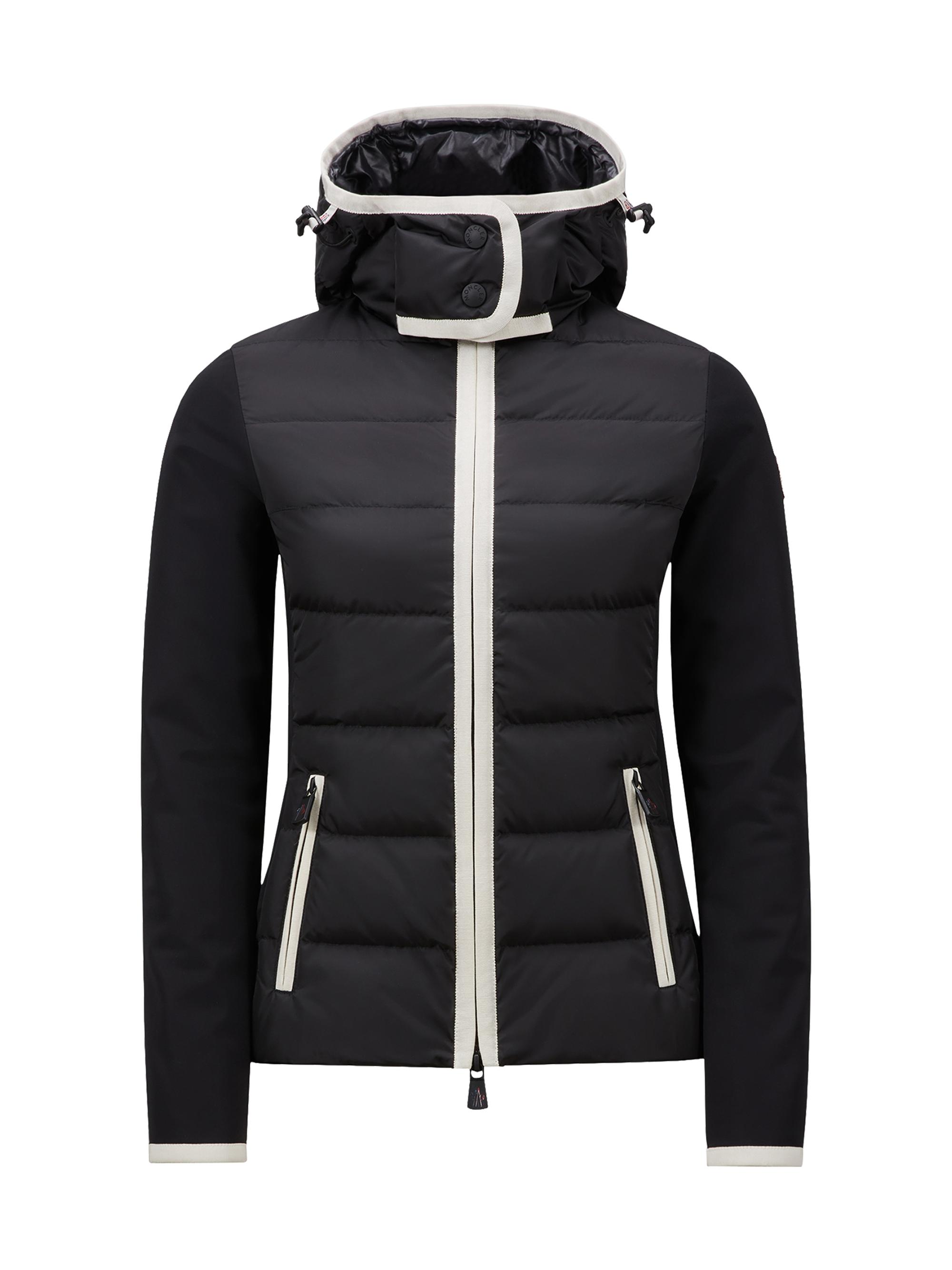 Moncler Grenoble Women's Down Hooded Knit Cardigan - Black