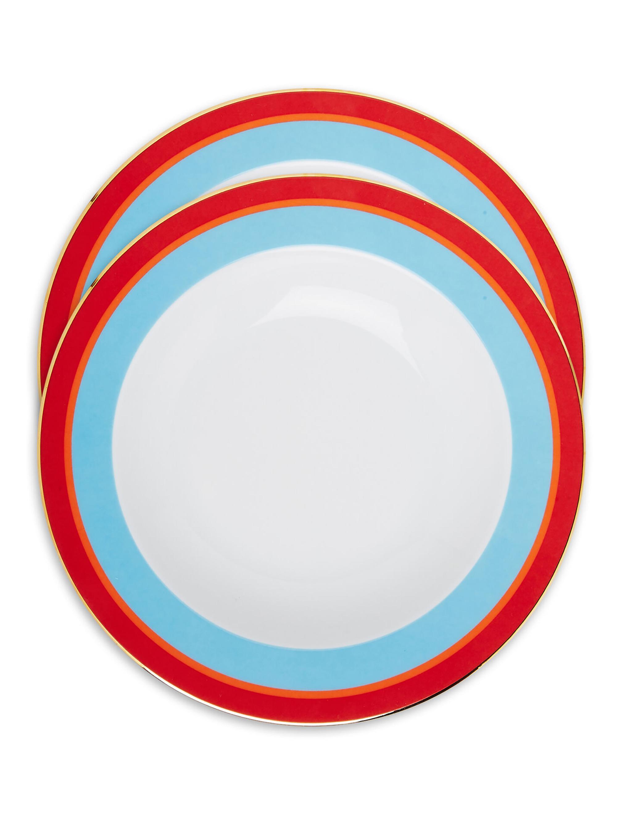 La DoubleJ Soup Plates Set of 2 - Rainbow Azzurro