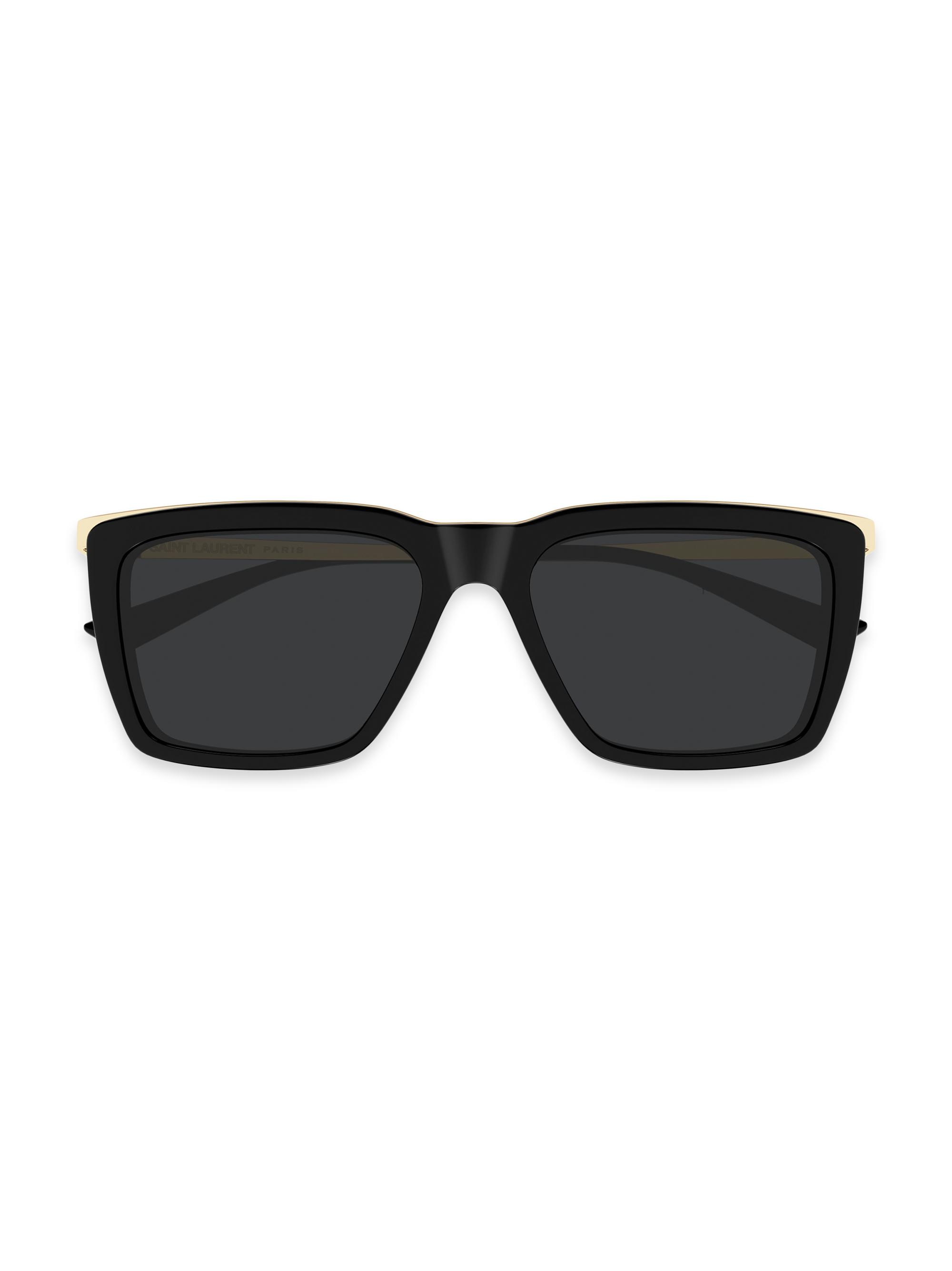 Saint Laurent Combi Metal Top Bar 56MM Square Sunglasses | Saks
