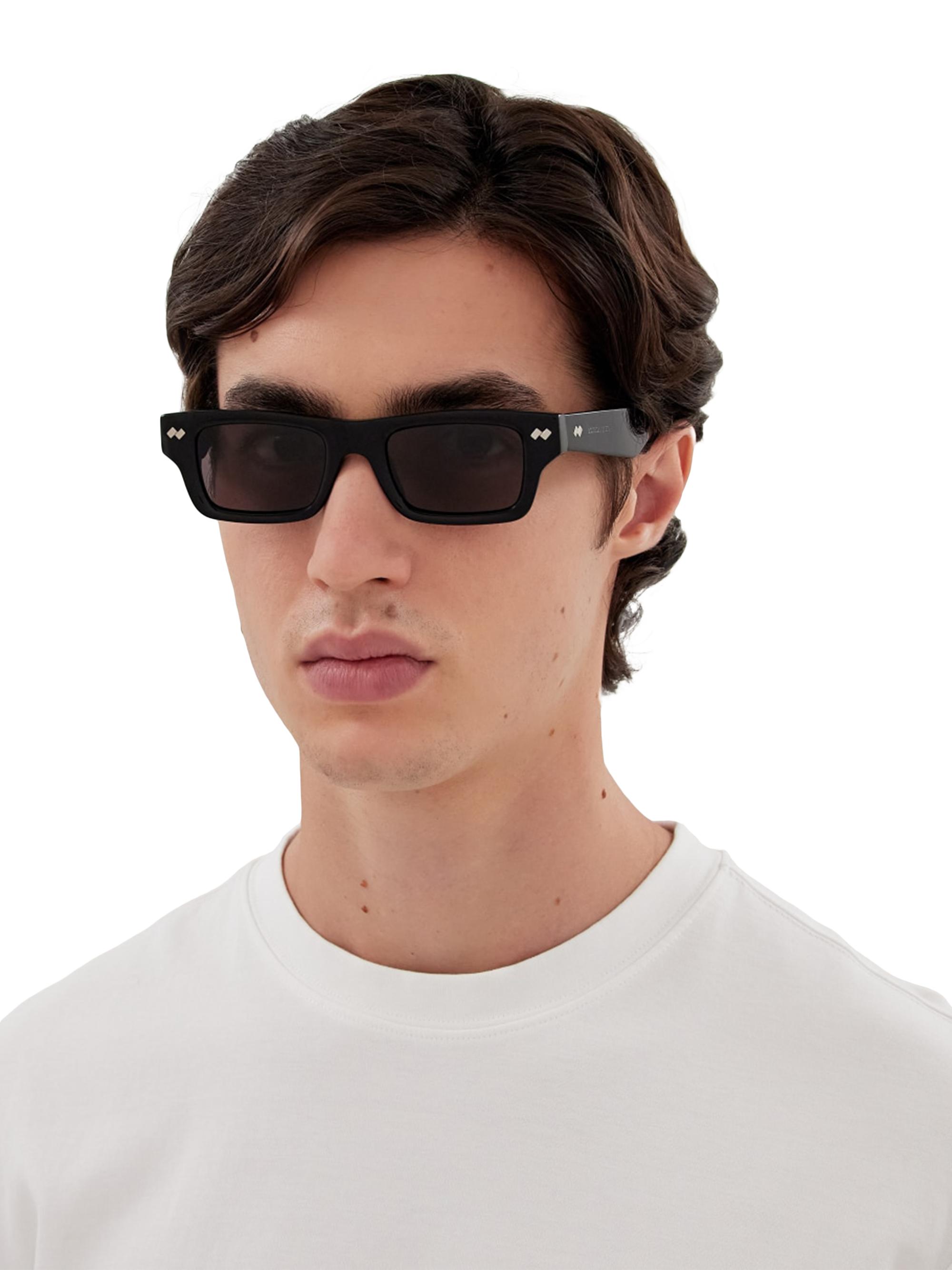 Bottega Veneta Men's Bold Ribbon Stud 50MM Square Sunglasses - Black | Thumbnail 2