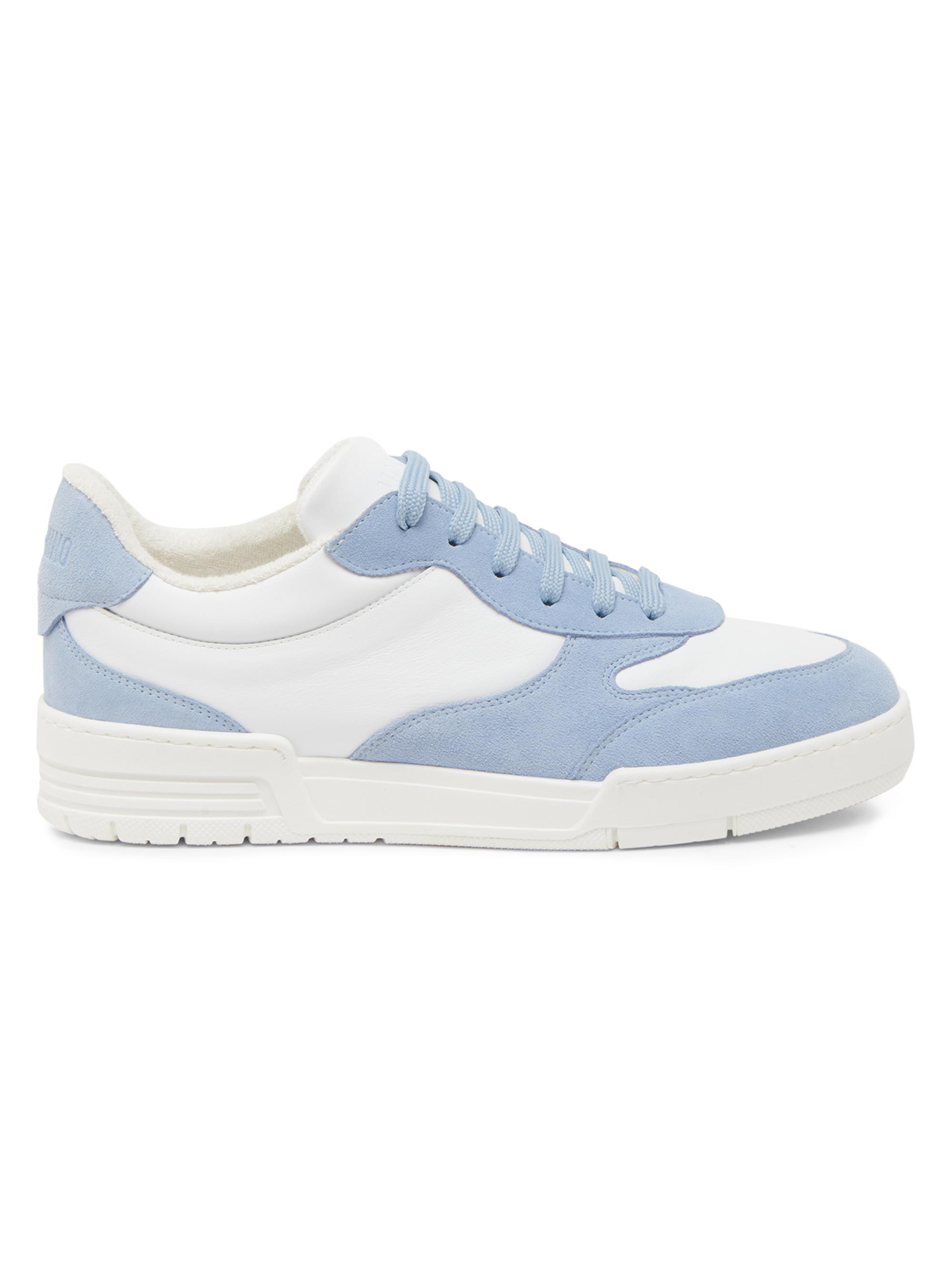 Moschino Men's Streetball Colorblock Leather Sneakers - Light Blue