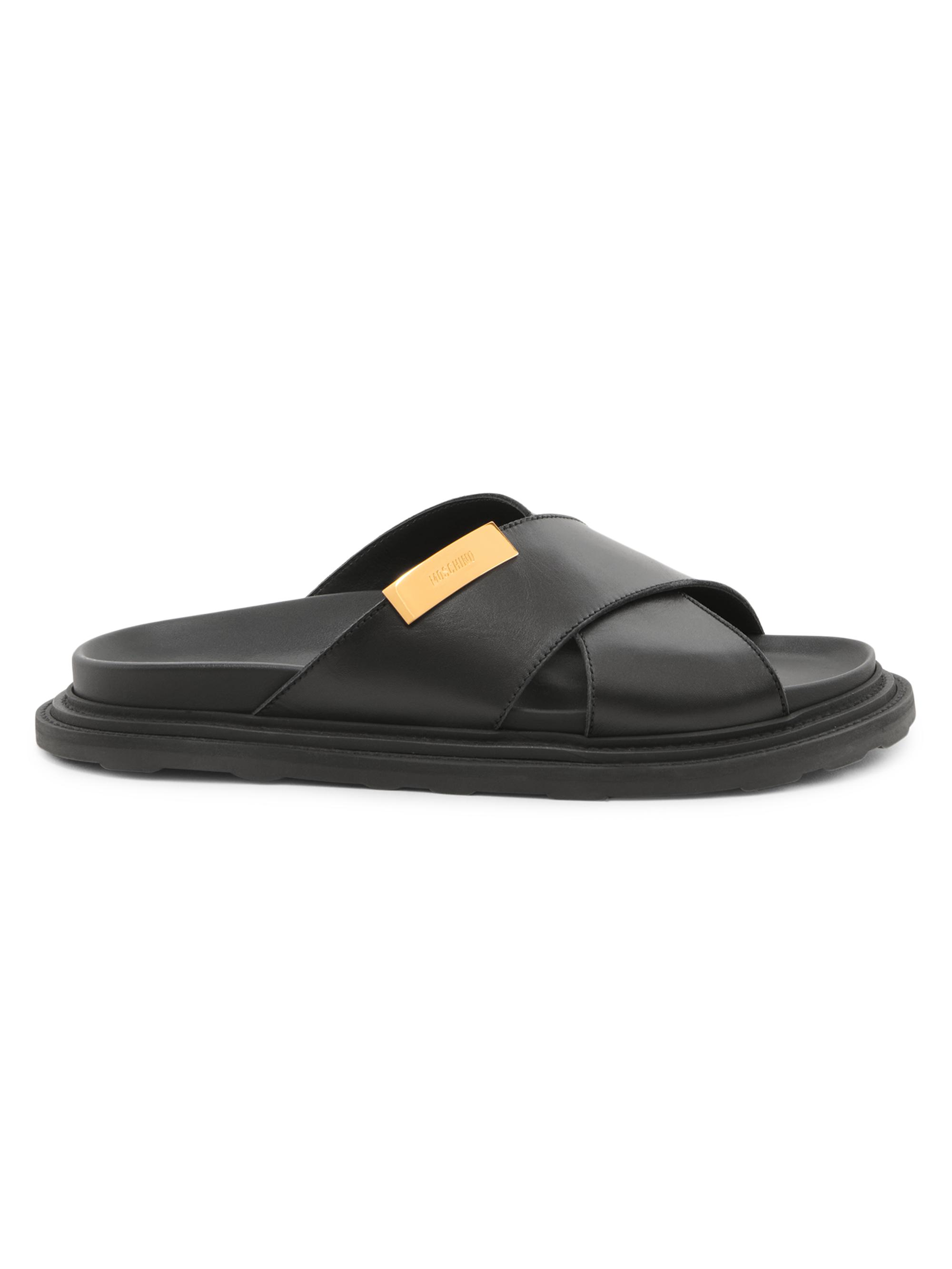 Balmain B-It Quilted Leather Slides | Saks Fifth Avenue