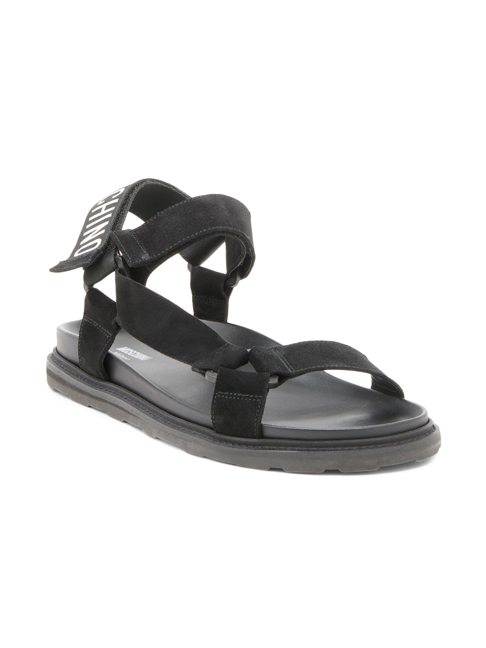 Moschino Logo Sporty Leather Sandals | Saks Fifth Avenue