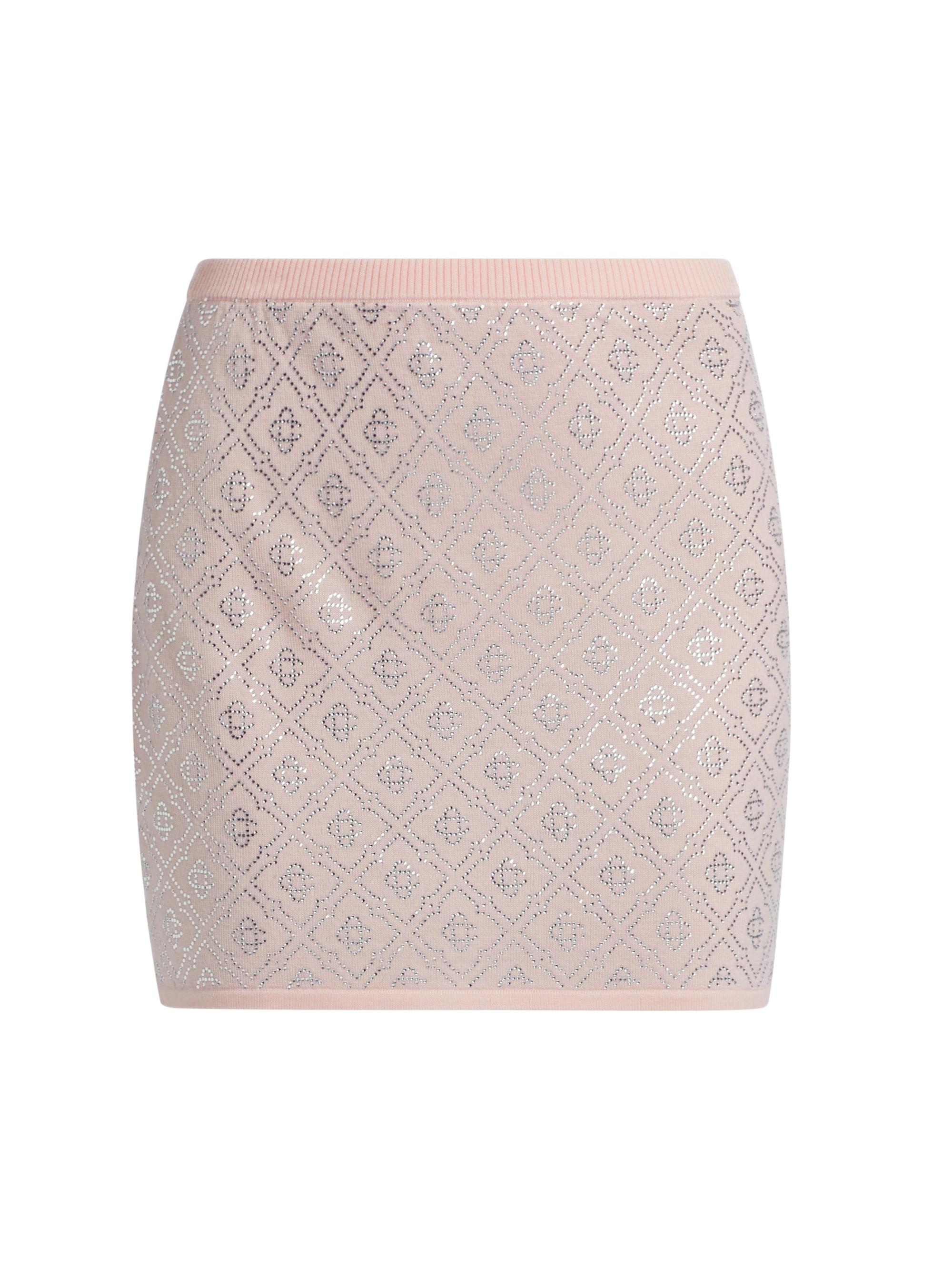 Casablanca Women's Crystal Monogram Miniskirt - Pink