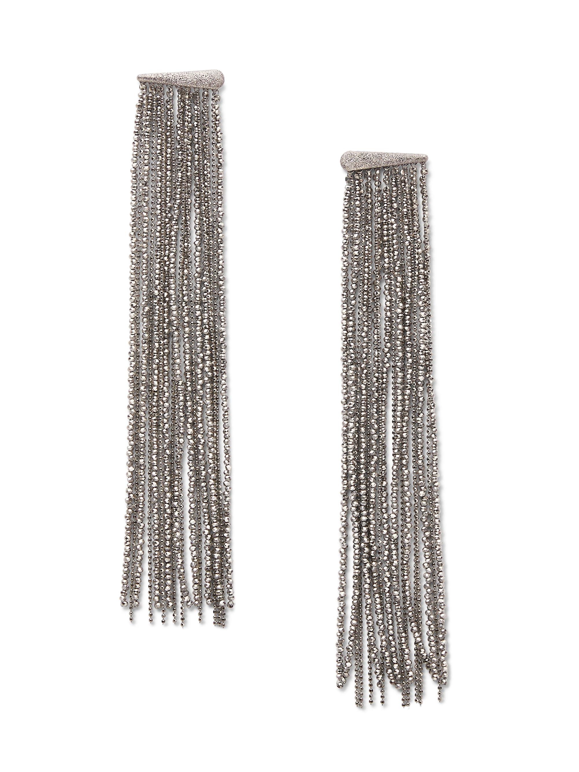 Brunello Cucinelli Women's Vetro and Sterling Silver Earrings - Silver