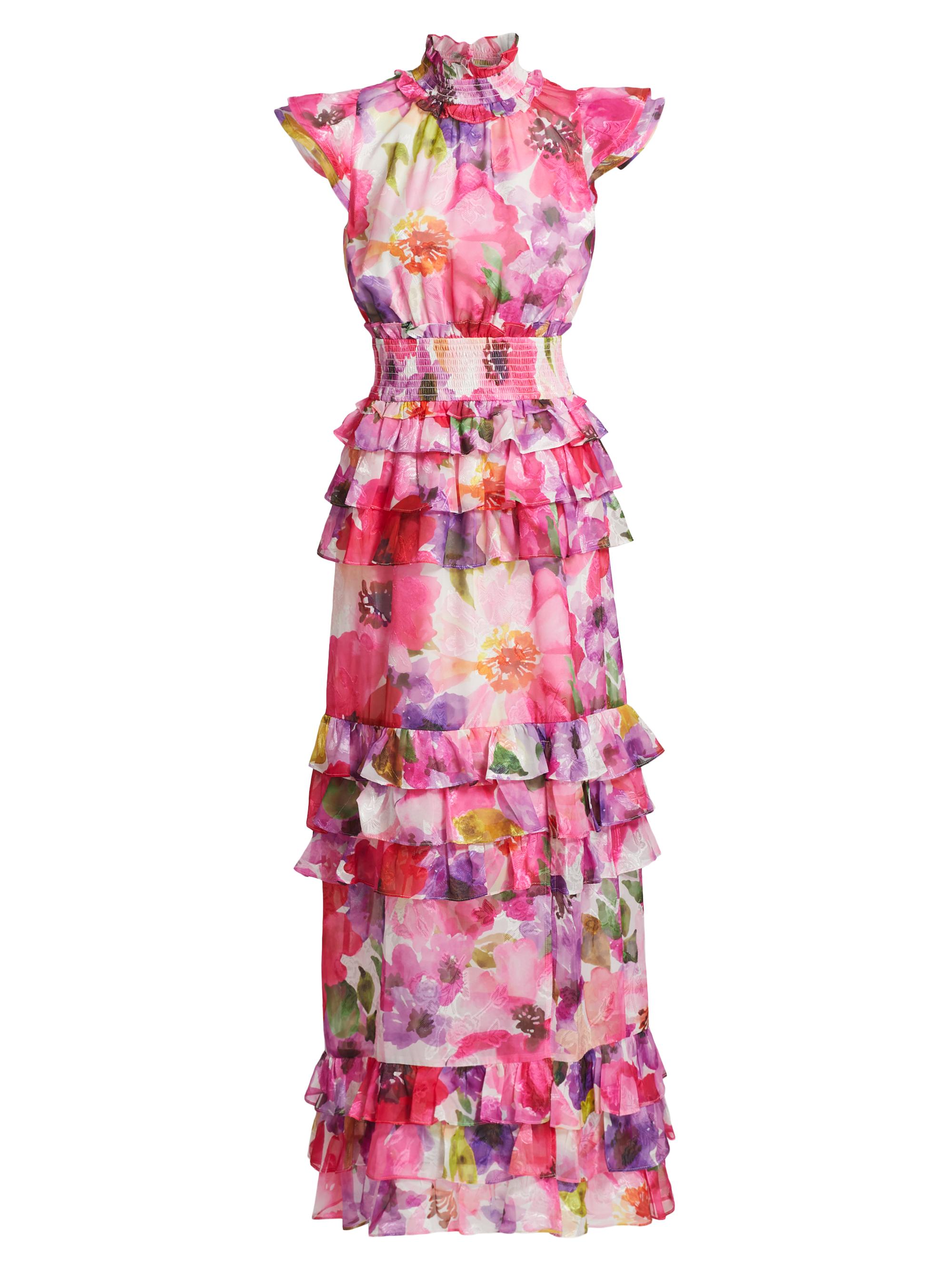 Elliatt Women's Darra Floral Ruffle Maxi Dress - Floral Multi