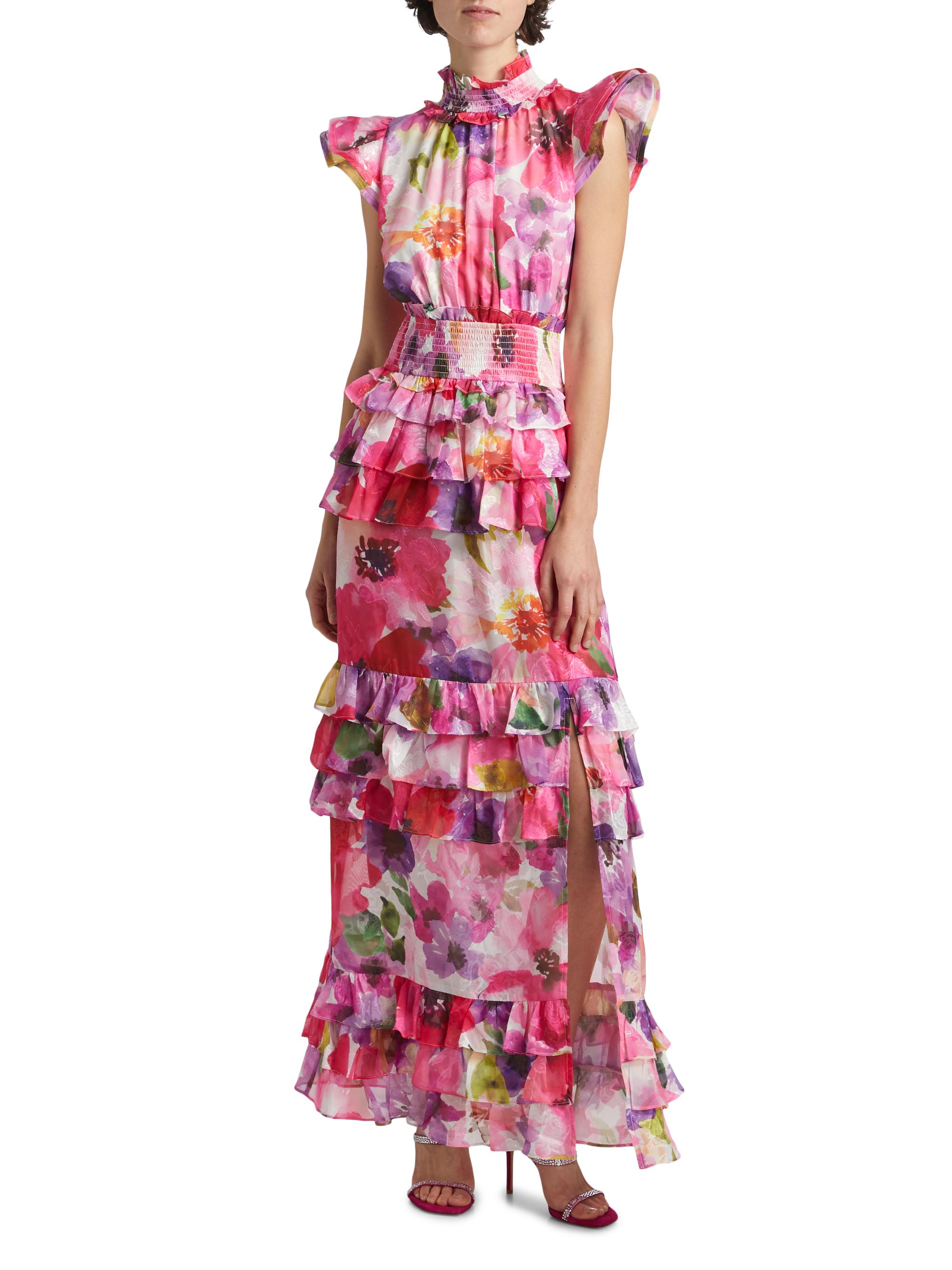 princess polly baby blue dress Elliatt : Women's Red Ruffled High Neckline A-Line Dress Size XS
