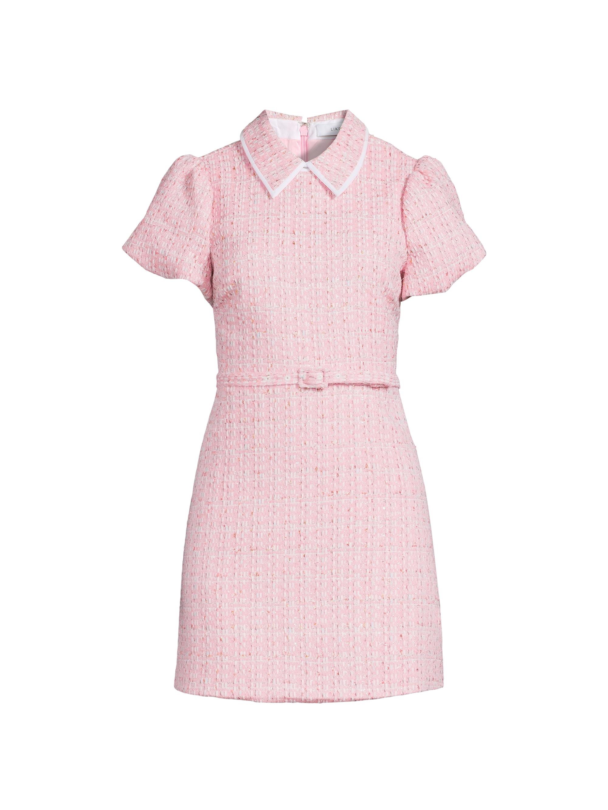 Likely Women's Norma Metallic Tweed Minidress - Pink
